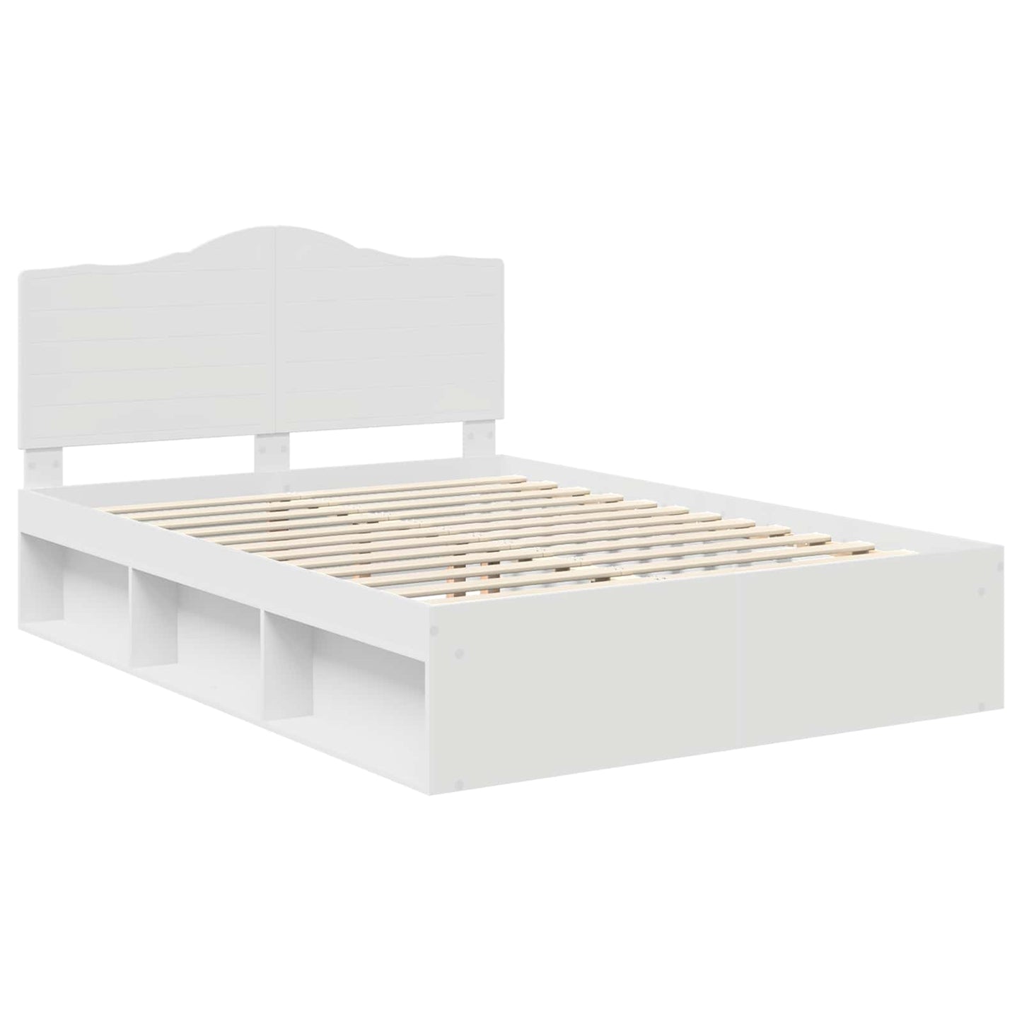vidaXL Σκελετός Κρεβατιού Λευκό 140 x 200 cm Στερεά ξυλεία πεύκου