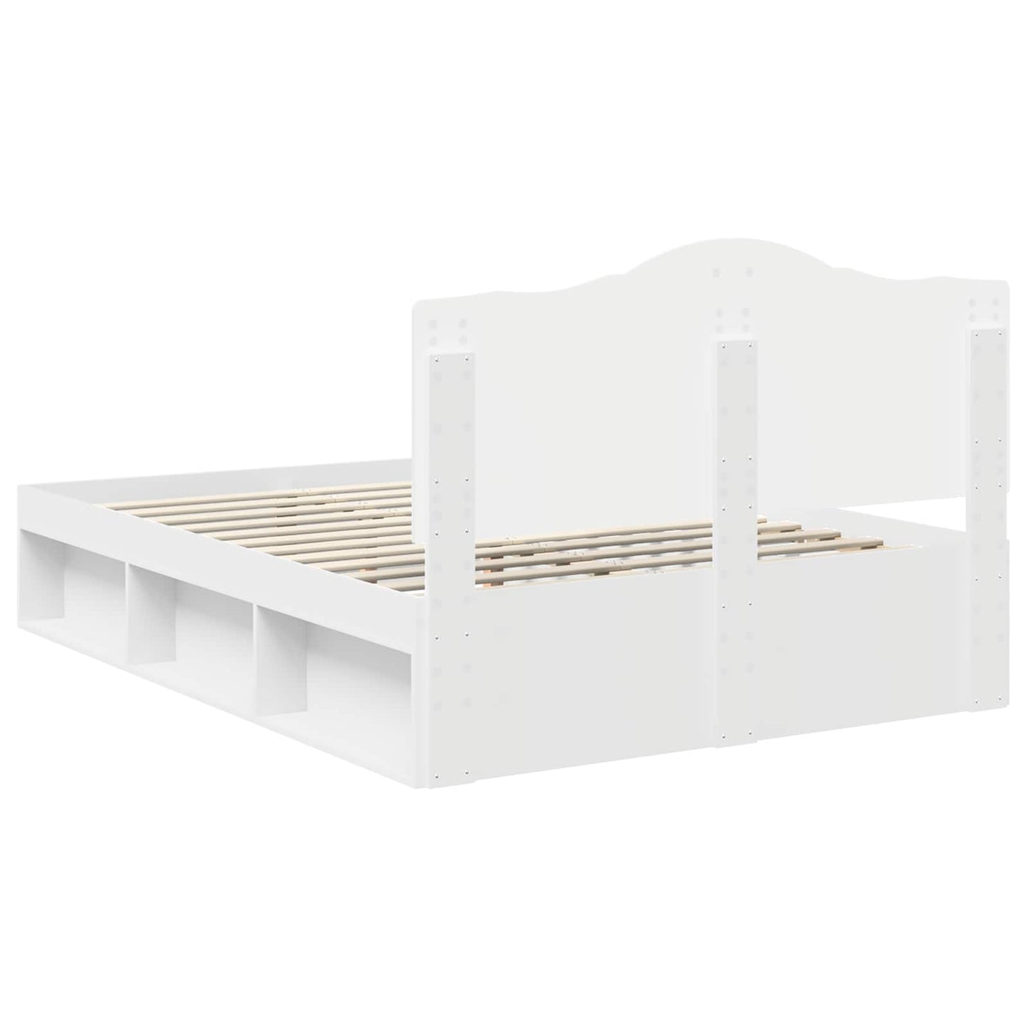 vidaXL Σκελετός Κρεβατιού Λευκό 140 x 190 cm Στερεά ξυλεία πεύκου
