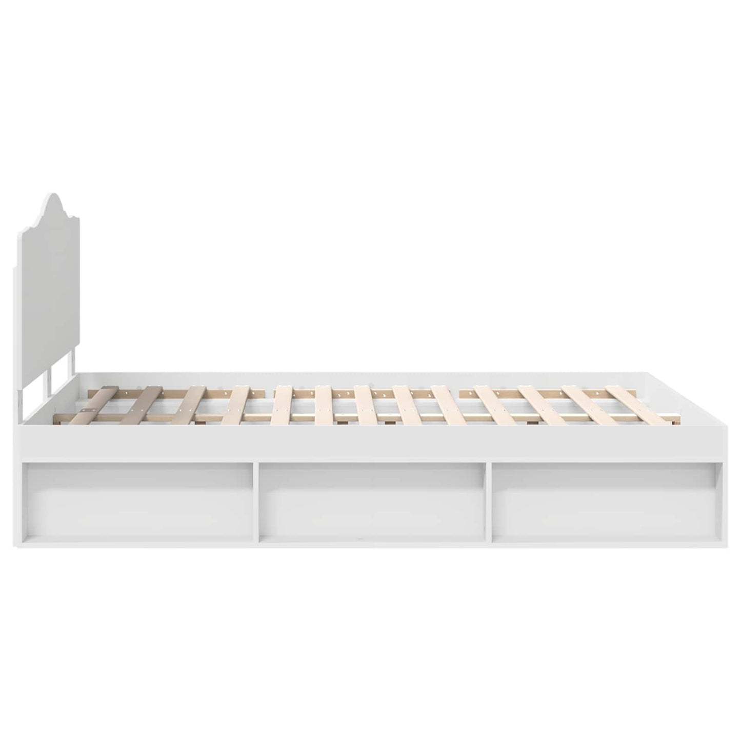 vidaXL Σκελετός Κρεβατιού Λευκό 140 x 190 cm Στερεά ξυλεία πεύκου
