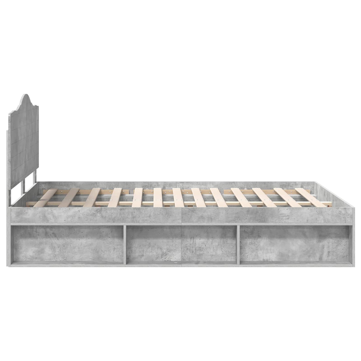 vidaXL Σκελετός Κρεβατιού Σκυρόδεμα 140 x 190 cm Στερεά ξυλεία πεύκου