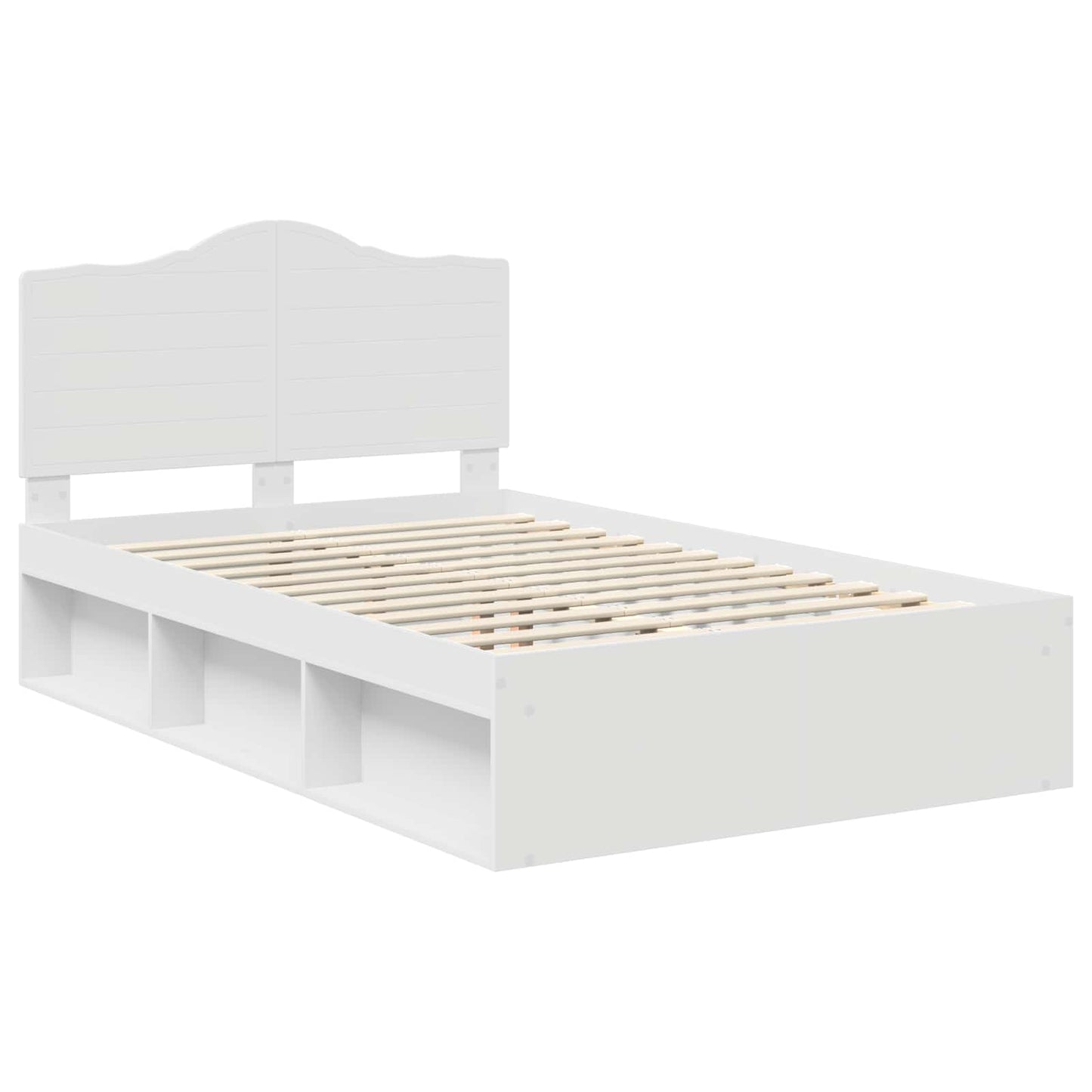 vidaXL Σκελετός Κρεβατιού Λευκό 120 x 200 cm Στερεά ξυλεία πεύκου