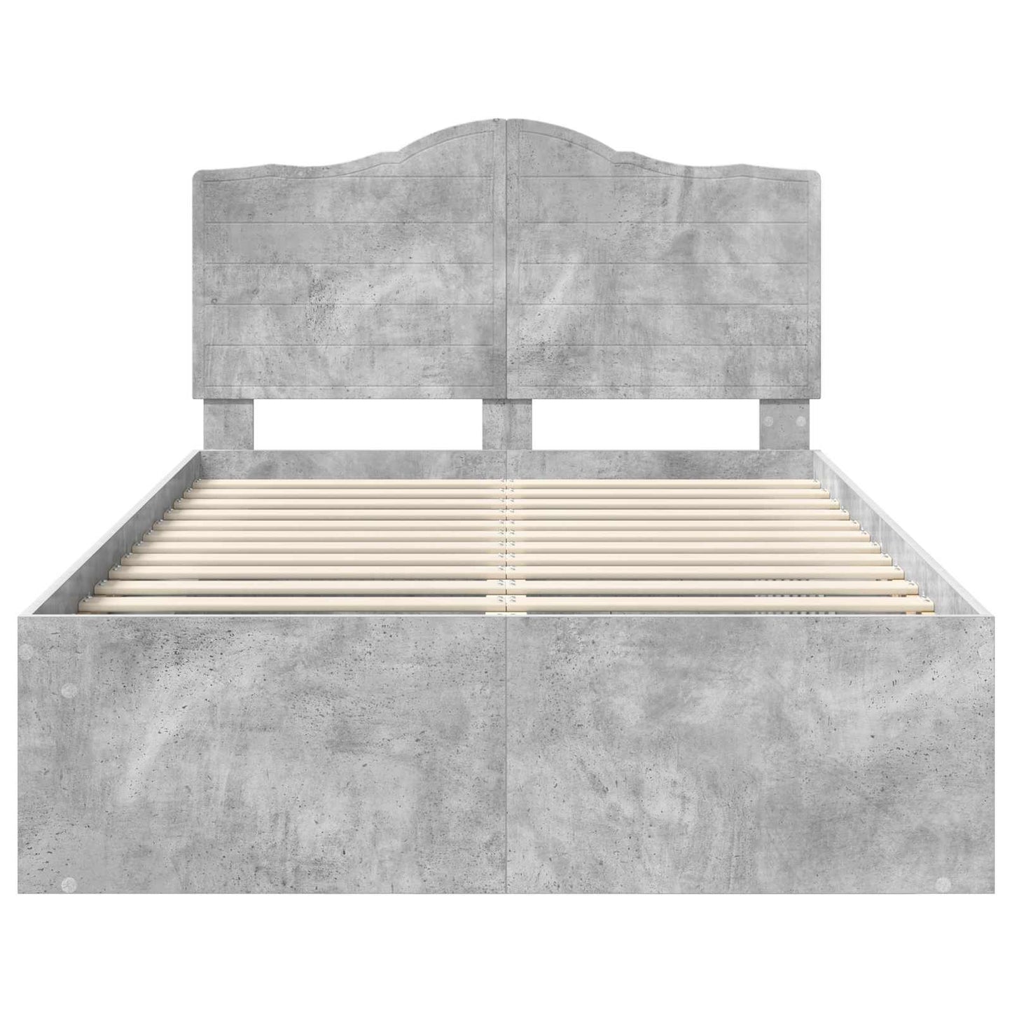 vidaXL Σκελετός Κρεβατιού Σκυρόδεμα 120 x 200 cm Στερεά ξυλεία πεύκου