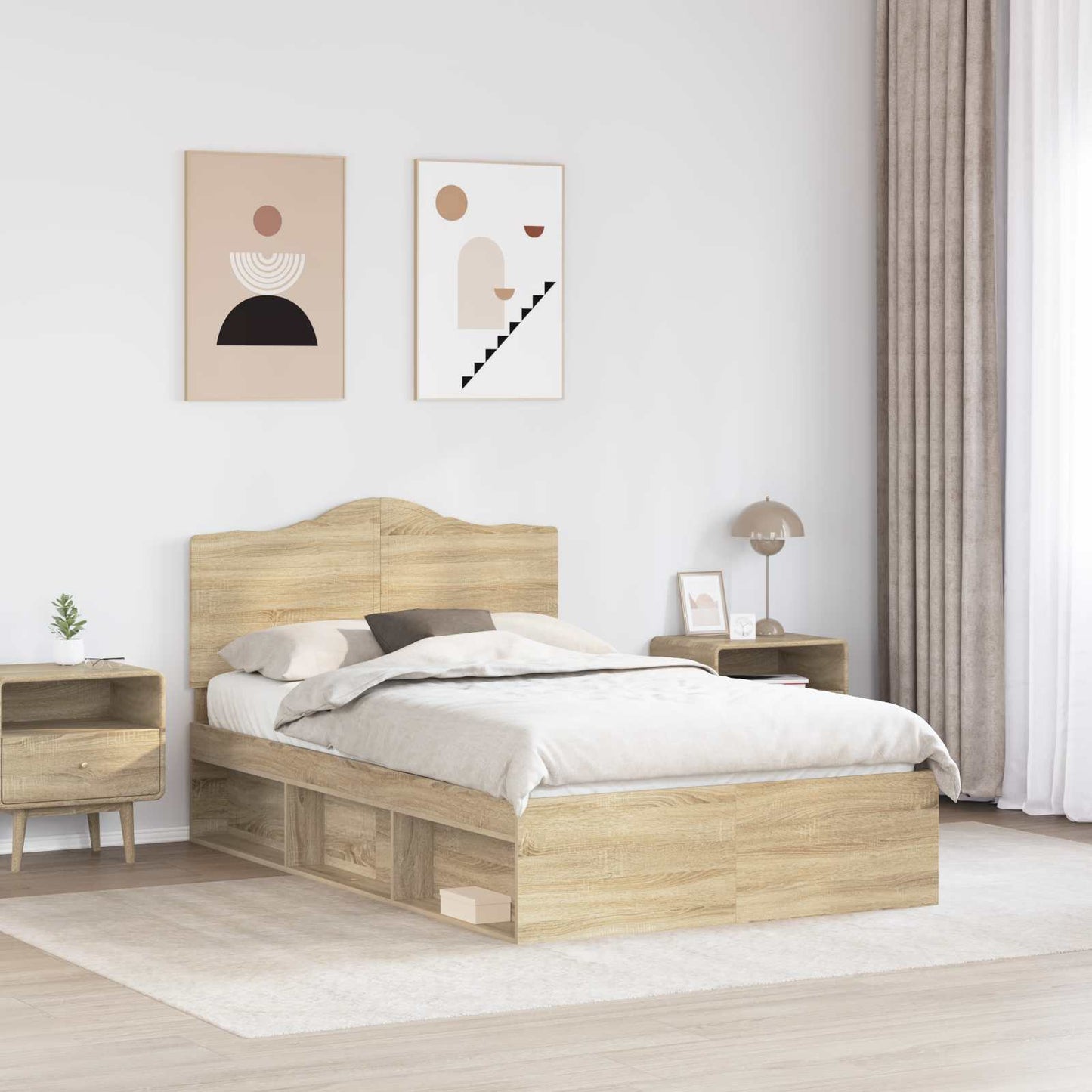 vidaXL Σκελετός Κρεβατιού Σονόμα 120 x 190 cm Στερεά ξυλεία πεύκου