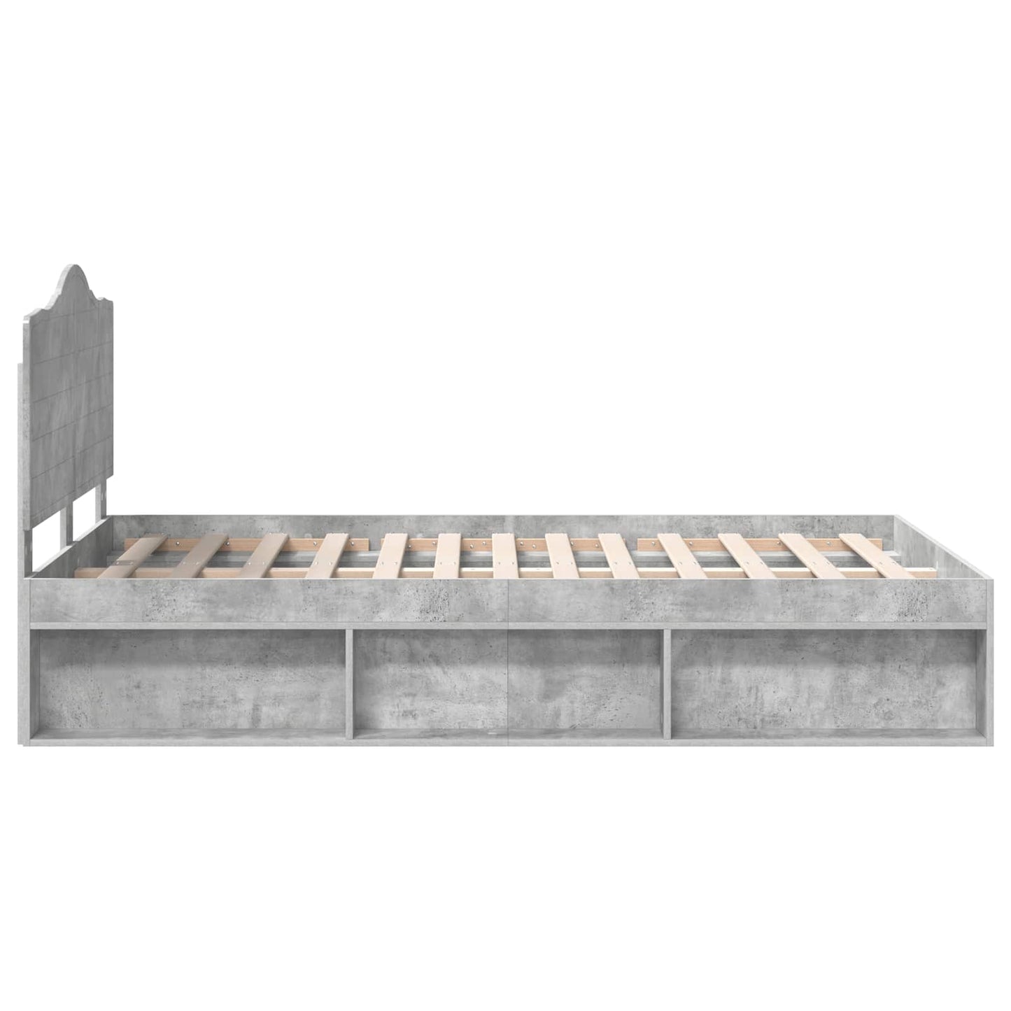 vidaXL Σκελετός Κρεβατιού Σκυρόδεμα 120 x 190 cm Στερεά ξυλεία πεύκου