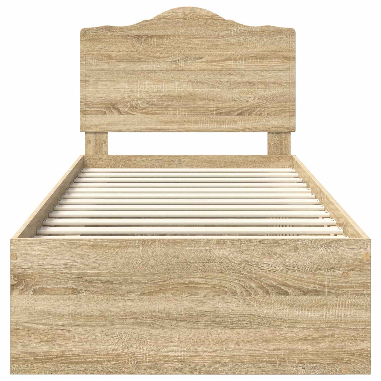 vidaXL Σκελετός Κρεβατιού Δρύς Sonoma 90 x 200 cm Στερεά ξυλεία πεύκου