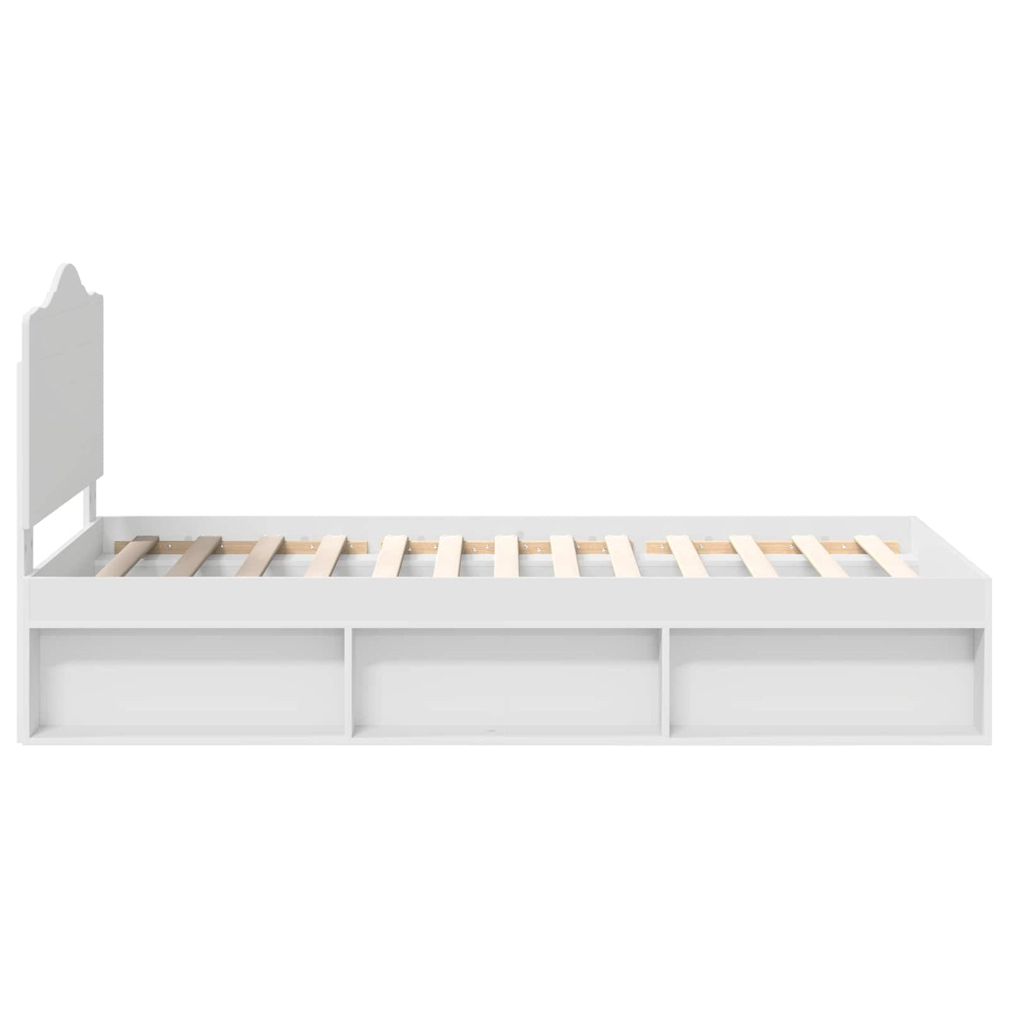 vidaXL Σκελετός Κρεβατιού Λευκό 90 x 190 cm Στερεά ξυλεία πεύκου
