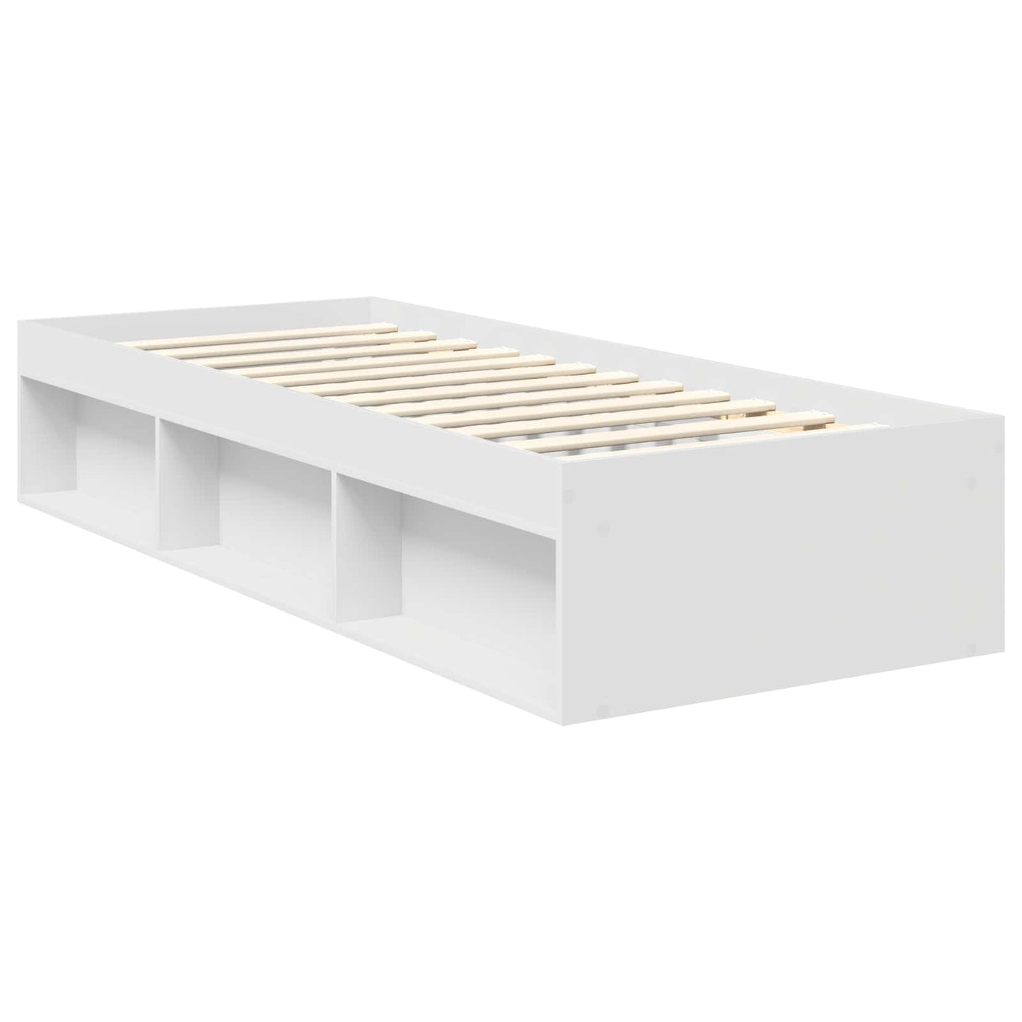 vidaXL Σκελετός Κρεβατιού Λευκό 75 x 190 cm Στερεά ξυλεία πεύκου
