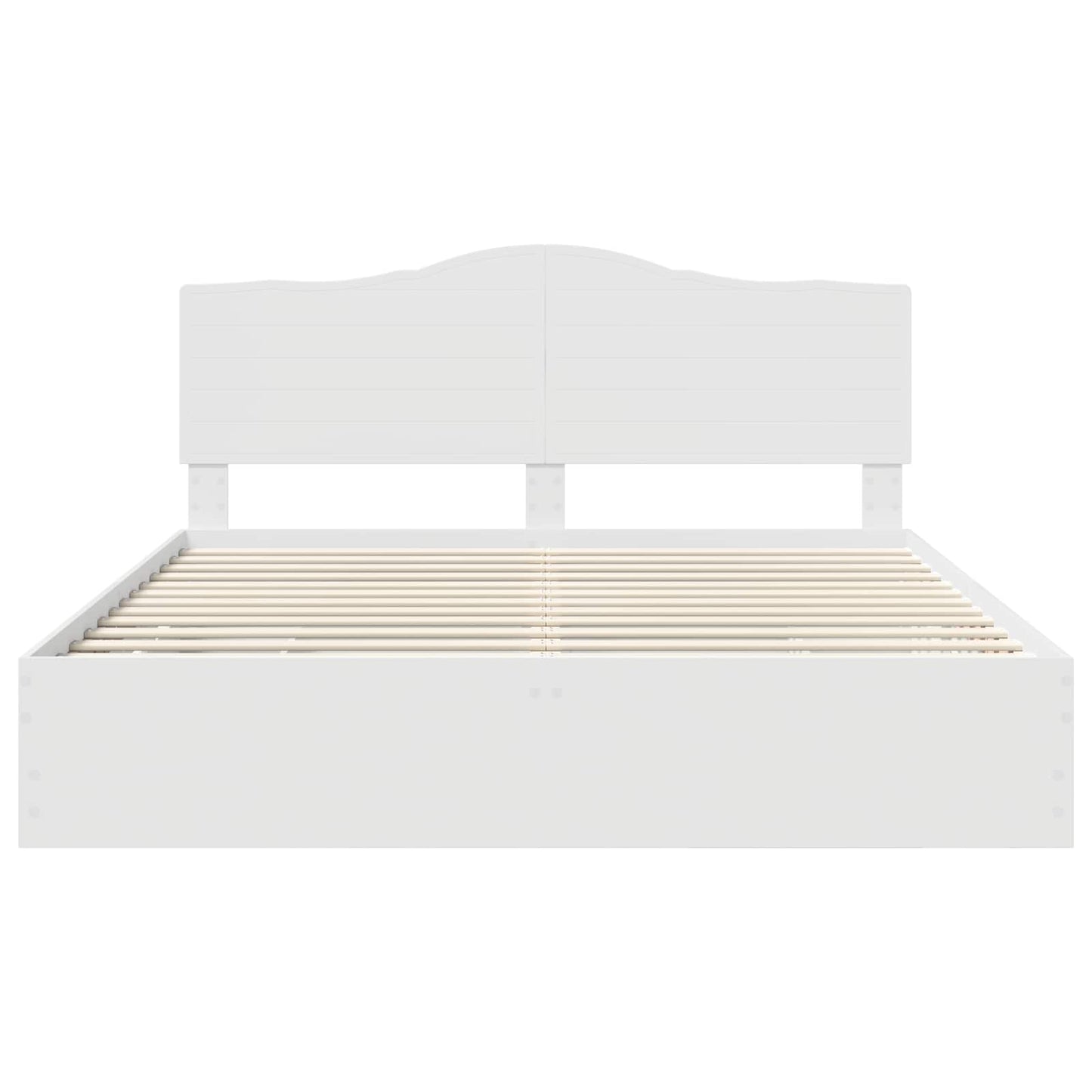 vidaXL Σκελετός Κρεβατιού Λευκό 200 x 200 cm Μηχανήματος Ξύλο