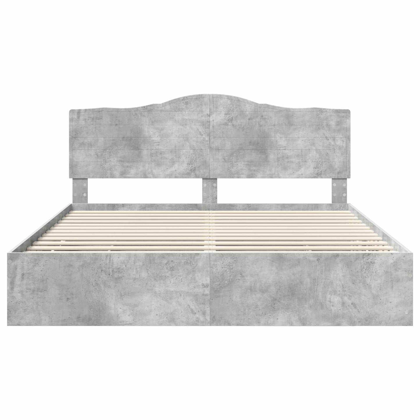 vidaXL Σκελετός Κρεβατιού Σκυρόδεμα Γκρι 180 x 200 cm Μηχανήματος Ξύλο