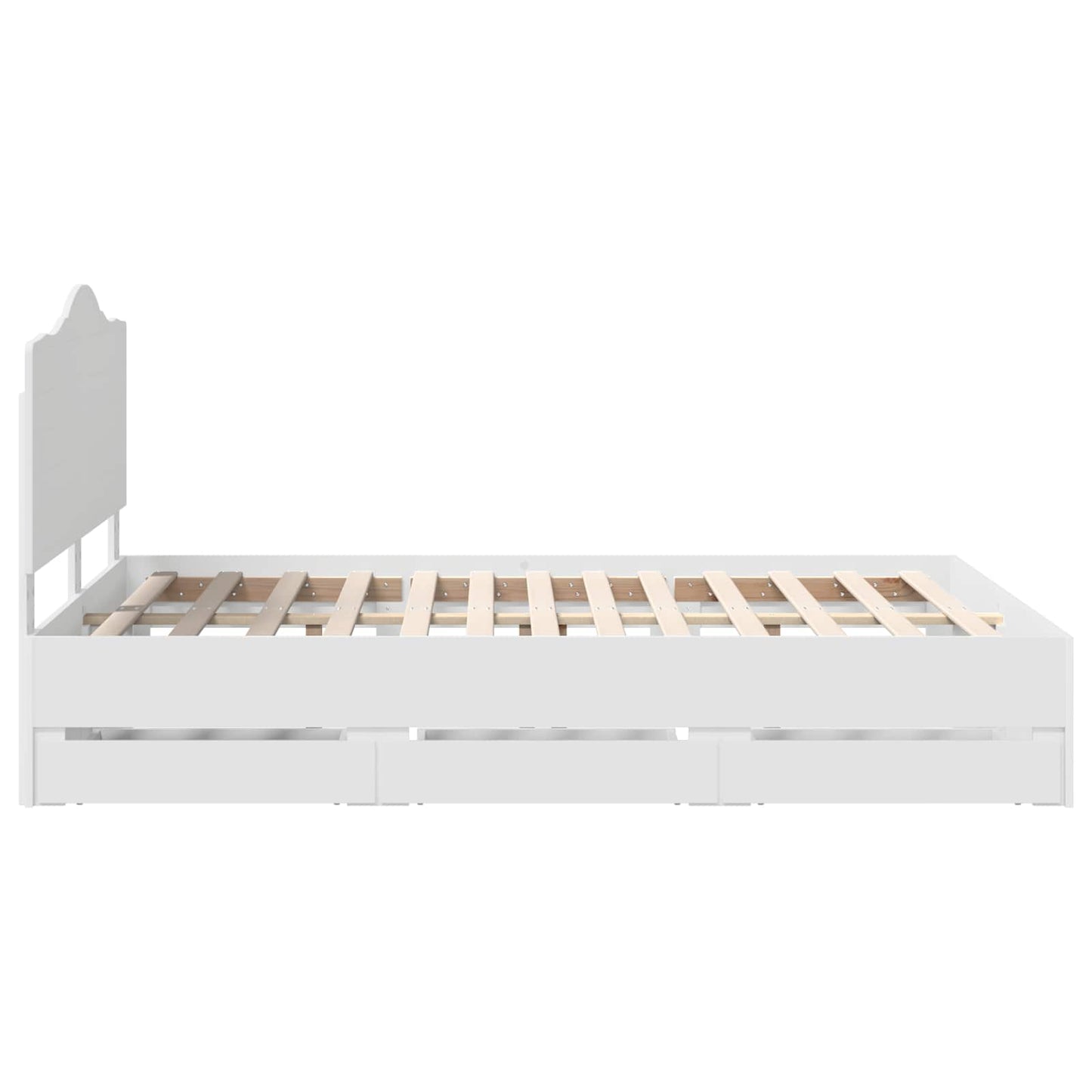 vidaXL Σκελετός Κρεβατιού Λευκό 160 x 200 cm Μηχανήματος Ξύλο