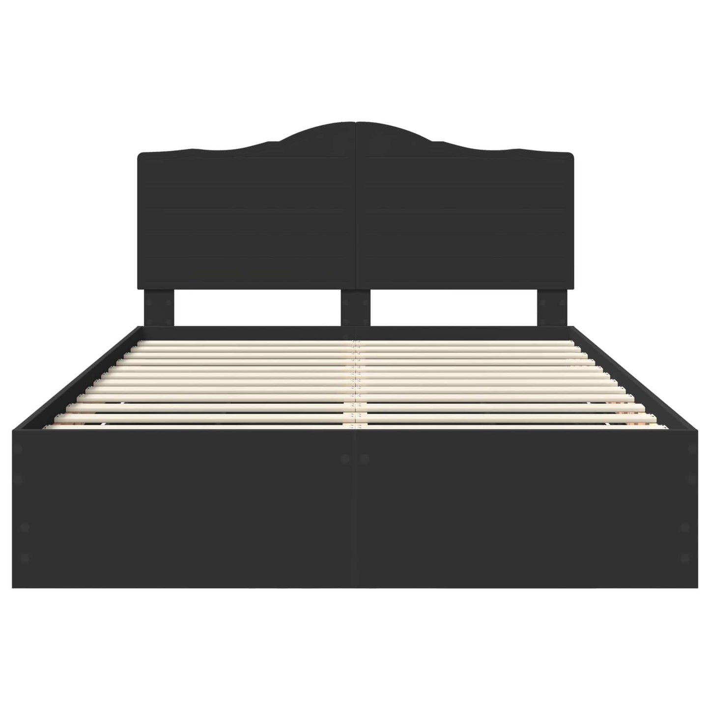 vidaXL Σκελετός Κρεβατιού Μαύρο 150 x 200 cm Μηχανήματος Ξύλο