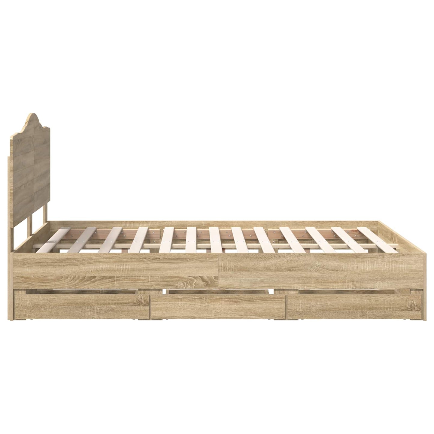 vidaXL Σκελετός Κρεβατιού Sonoma Δρυς 150 x 200 cm Μηχανήματος Ξύλο