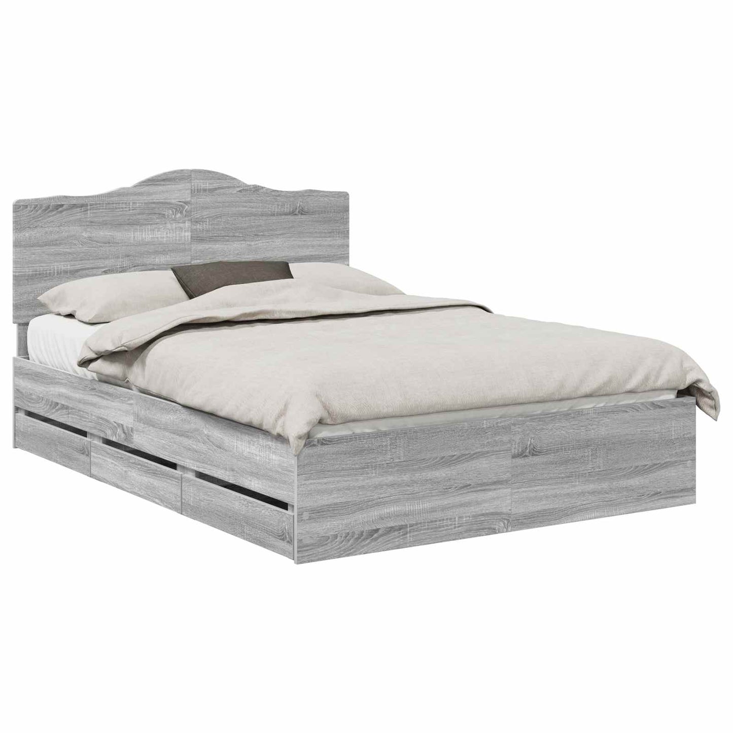 vidaXL Σκελετός Κρεβατιού Γκρι Σονομά 150 x 200 cm Μηχανήματος Ξύλο