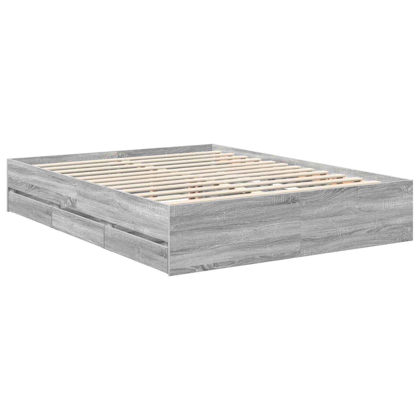 vidaXL Σκελετός Κρεβατιού Γκρι Σονομά 150 x 200 cm Μηχανήματος Ξύλο