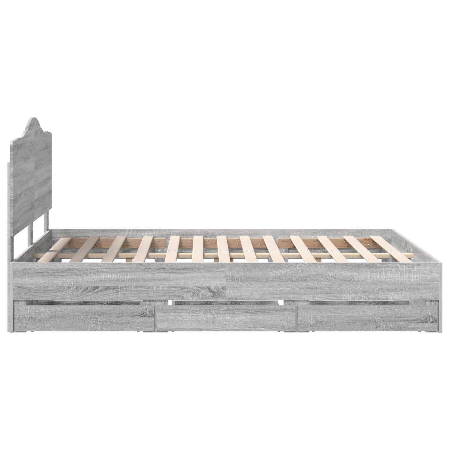 vidaXL Σκελετός Κρεβατιού Γκρι Σονομά 150 x 200 cm Μηχανήματος Ξύλο