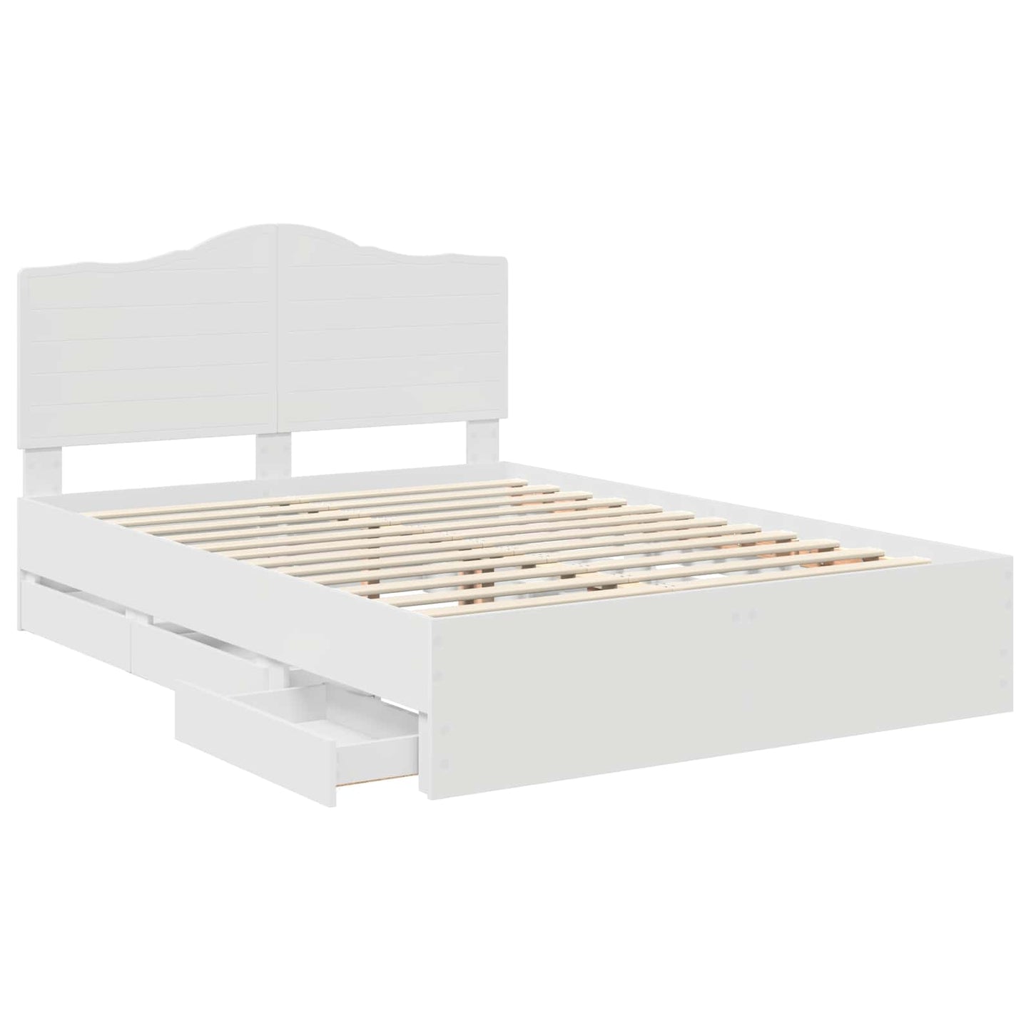 vidaXL Σκελετός Κρεβατιού Λευκό 140 x 200 cm Μηχανήματος Ξύλο