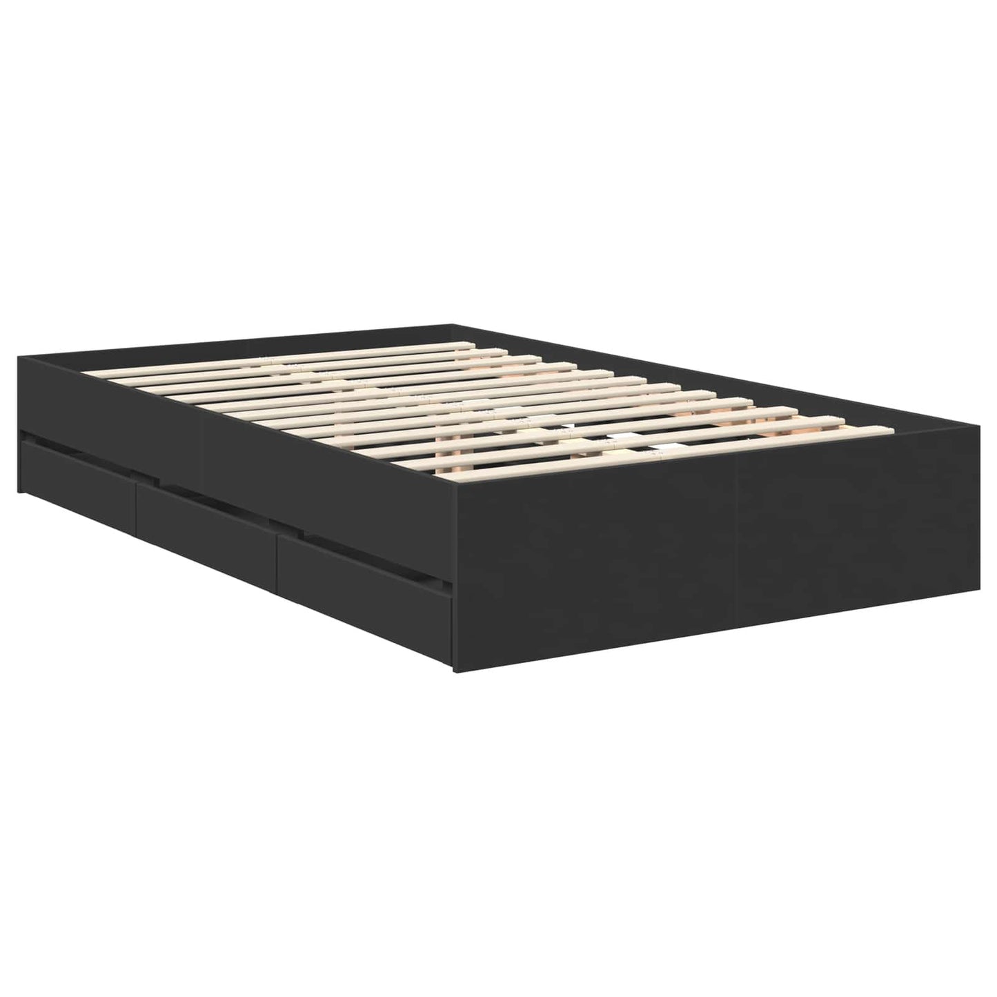 vidaXL Σκελετός Κρεβατιού Μαύρο 120 x 200 cm Μηχανήματος Ξύλο