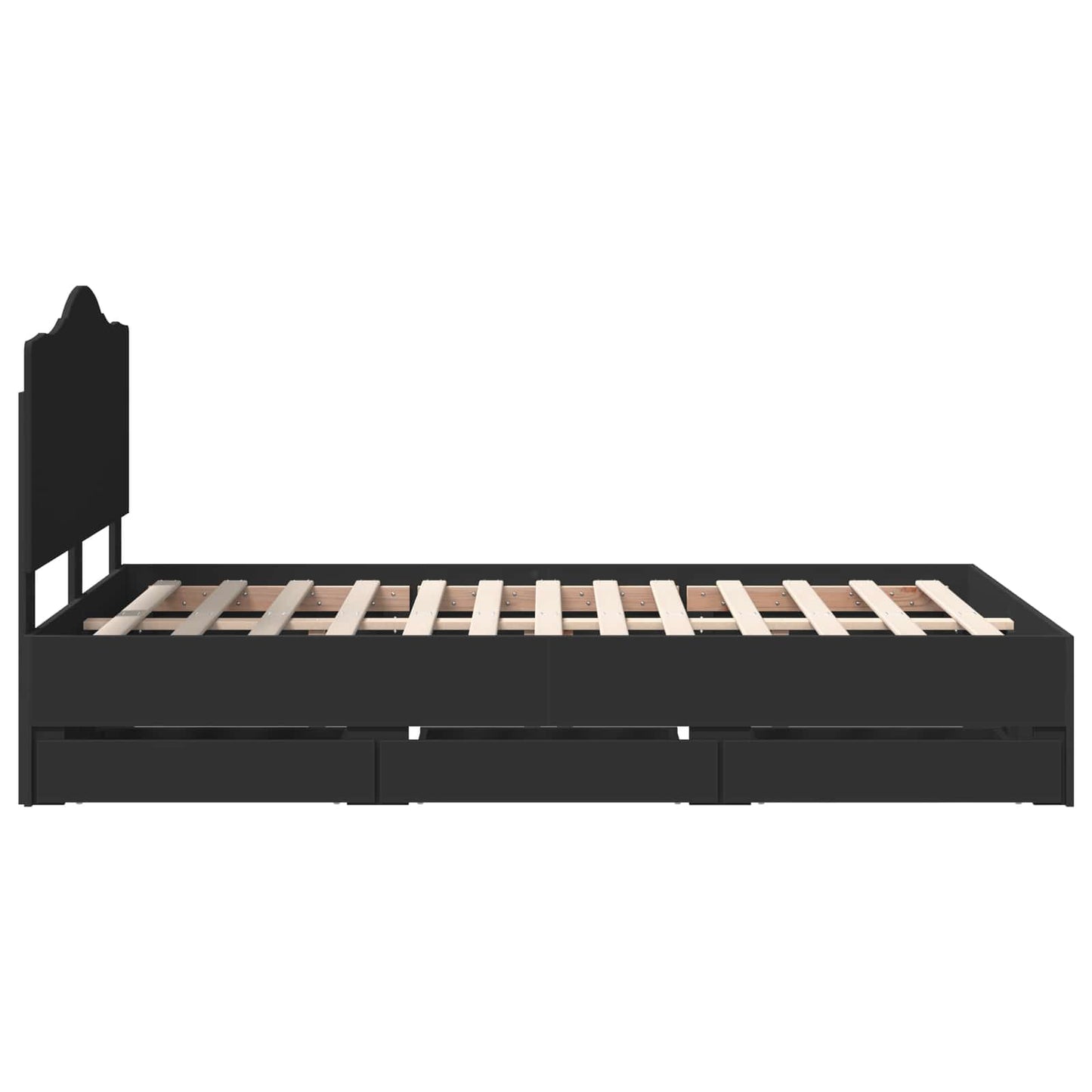vidaXL Σκελετός Κρεβατιού Μαύρο 120 x 200 cm Μηχανήματος Ξύλο