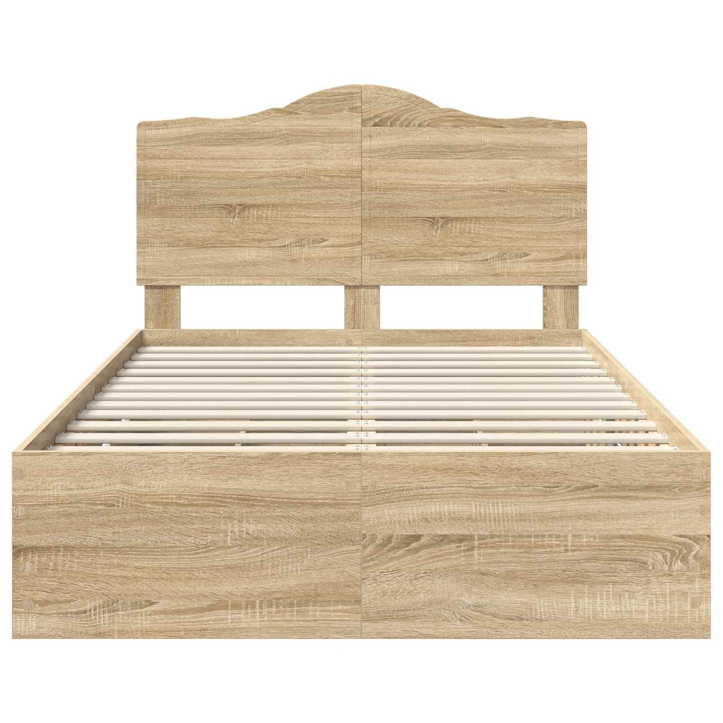 vidaXL Σκελετός Κρεβατιού Δρύς Sonoma 120 x 200 cm Μηχανήματος Ξύλο