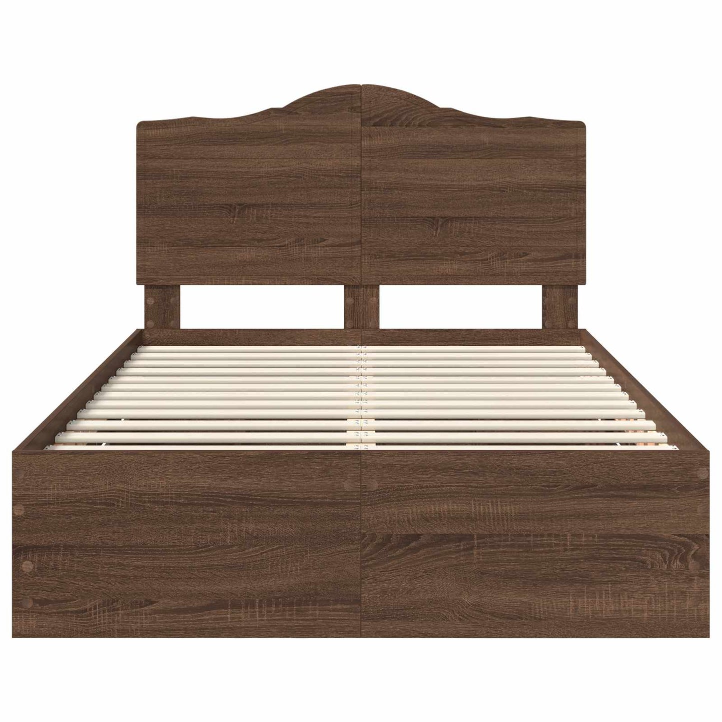 vidaXL Σκελετός Κρεβατιού Καφέ δρυς 120 x 200 cm Μηχανήματος Ξύλο