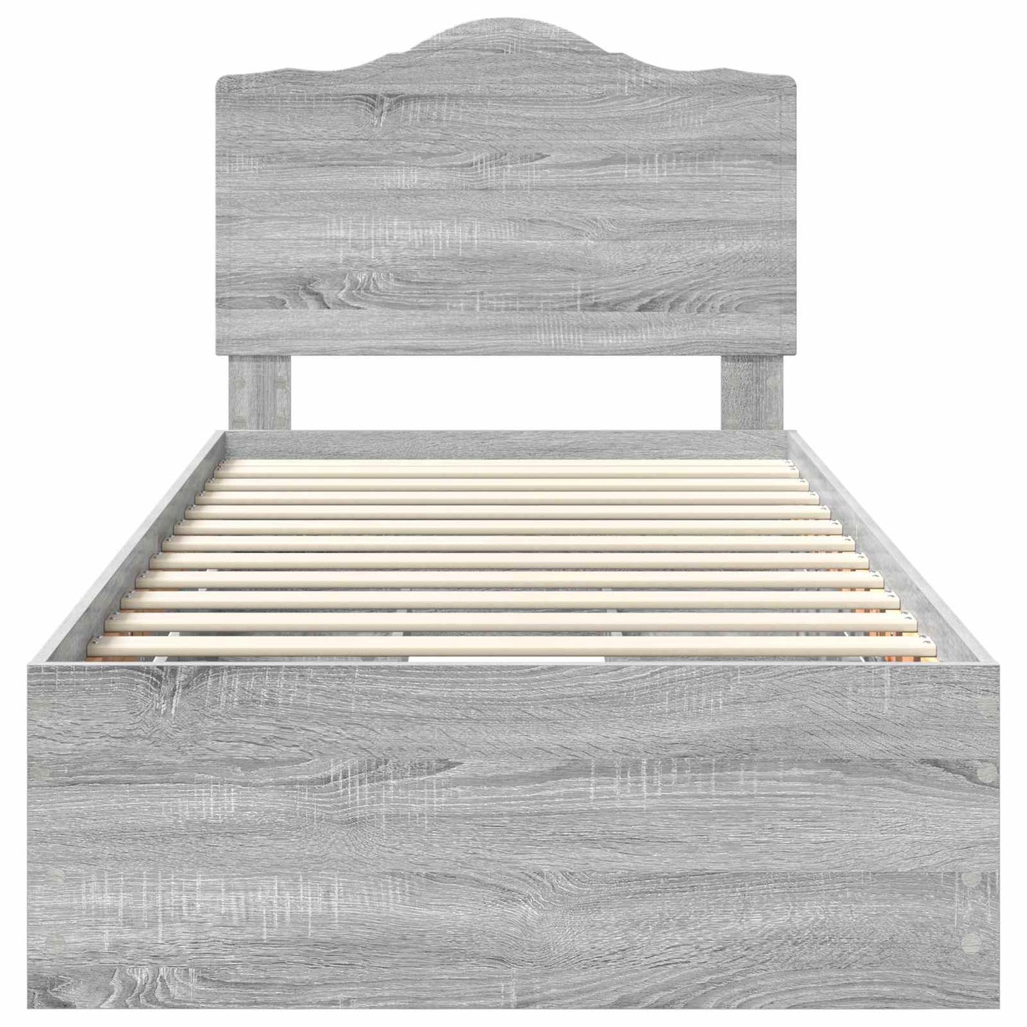 vidaXL Σκελετός Κρεβατιού Γκρι Σονομά 90 x 200 cm Μηχανήματος Ξύλο