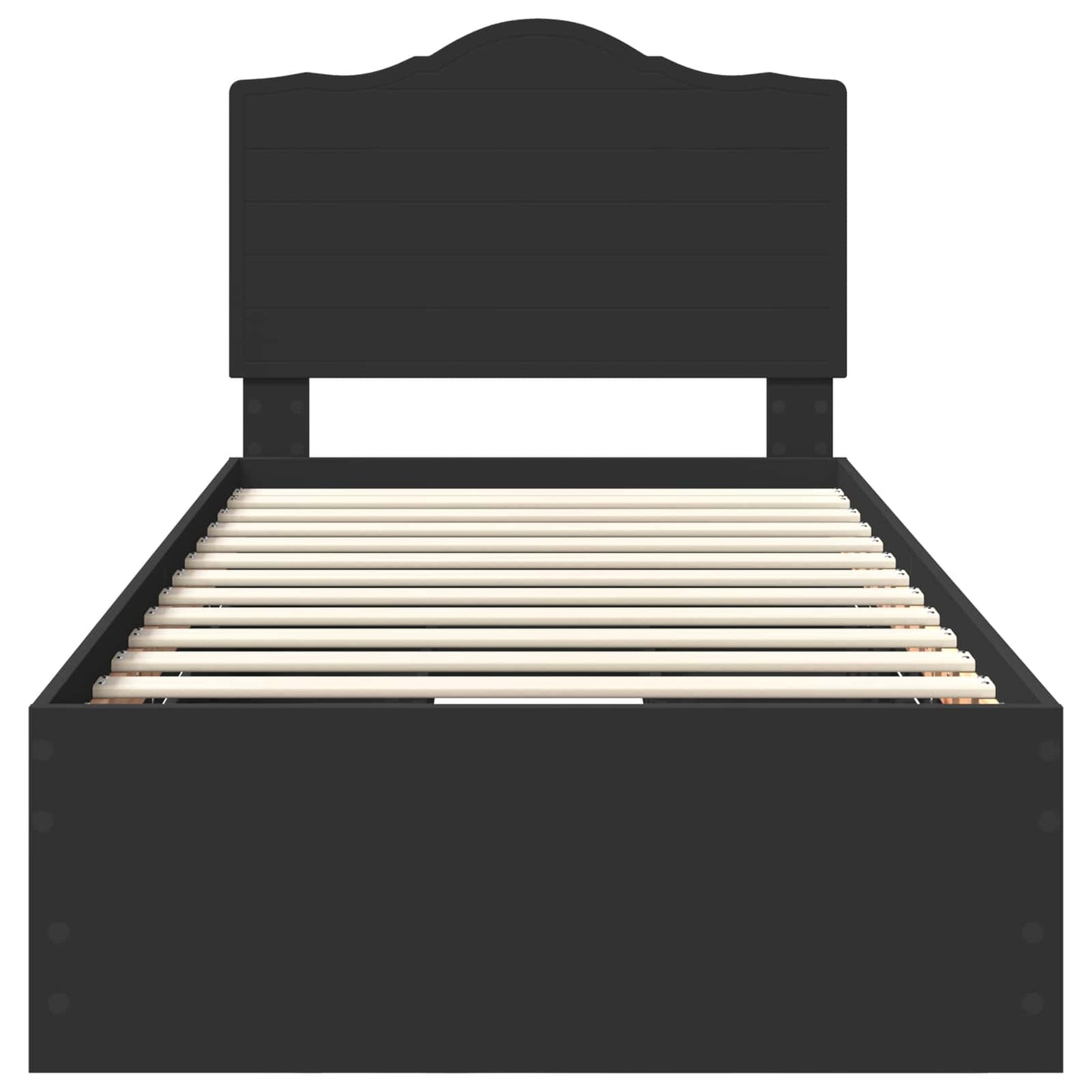 vidaXL Σκελετός Κρεβατιού Μαύρο 90 x 200 cm Μηχανήματος Ξύλο