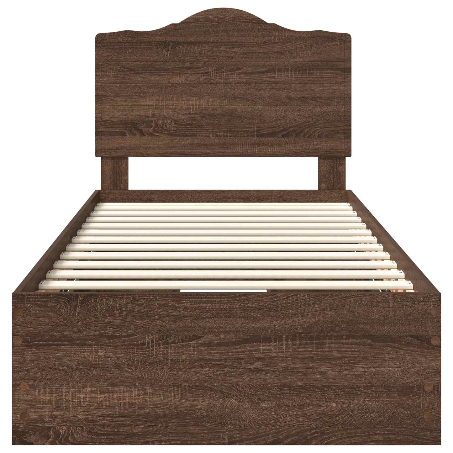 vidaXL Σκελετός Κρεβατιού Καφέ δρυς 90 x 200 cm Μηχανήματος Ξύλο