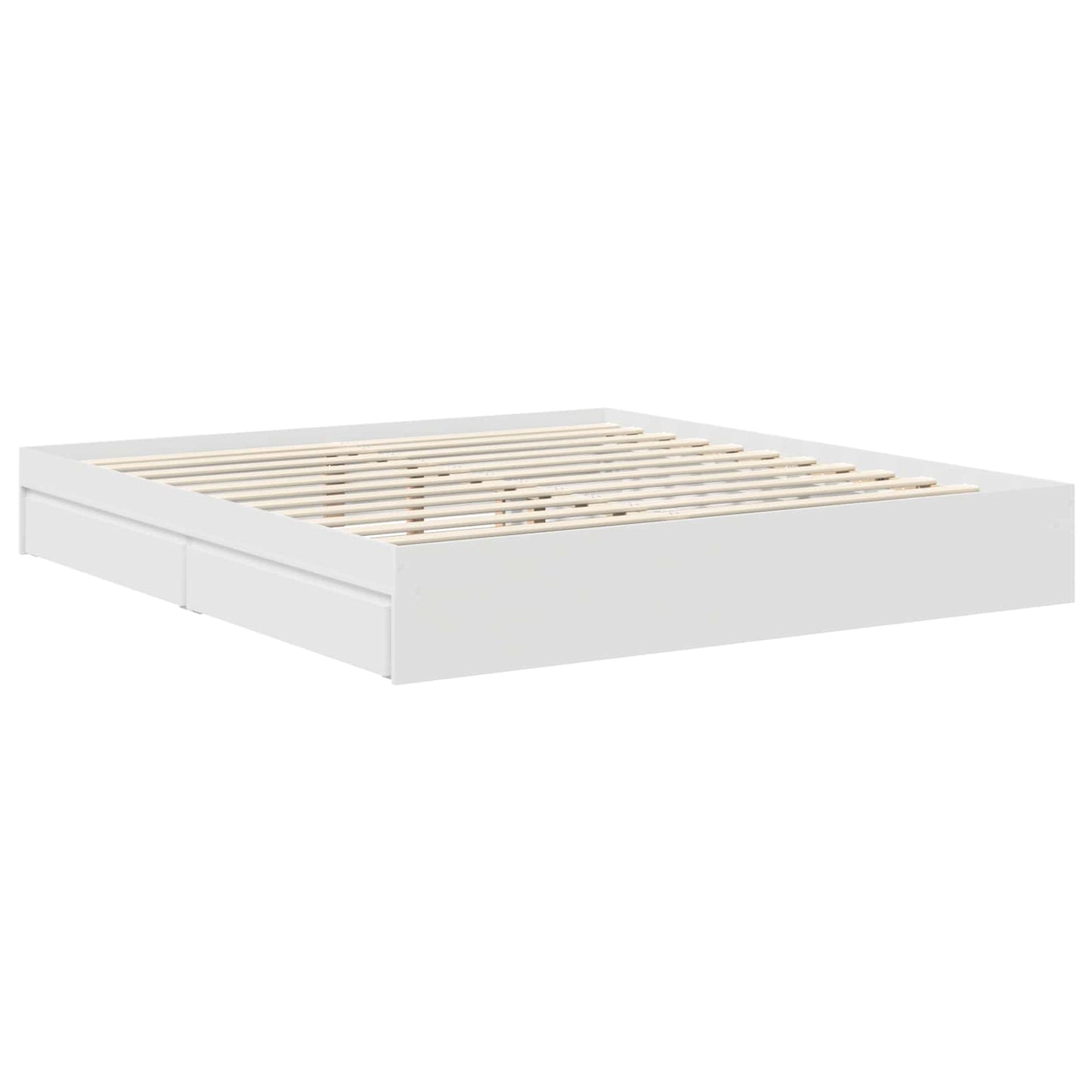 vidaXL Κρεβάτι Αποθήκης Λευκό 180 x 200 cm Επεξεργασμένο ξύλο