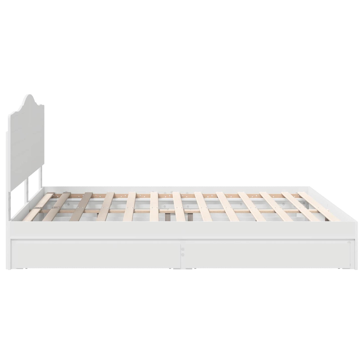 vidaXL Κρεβάτι Αποθήκης Λευκό 180 x 200 cm Επεξεργασμένο ξύλο