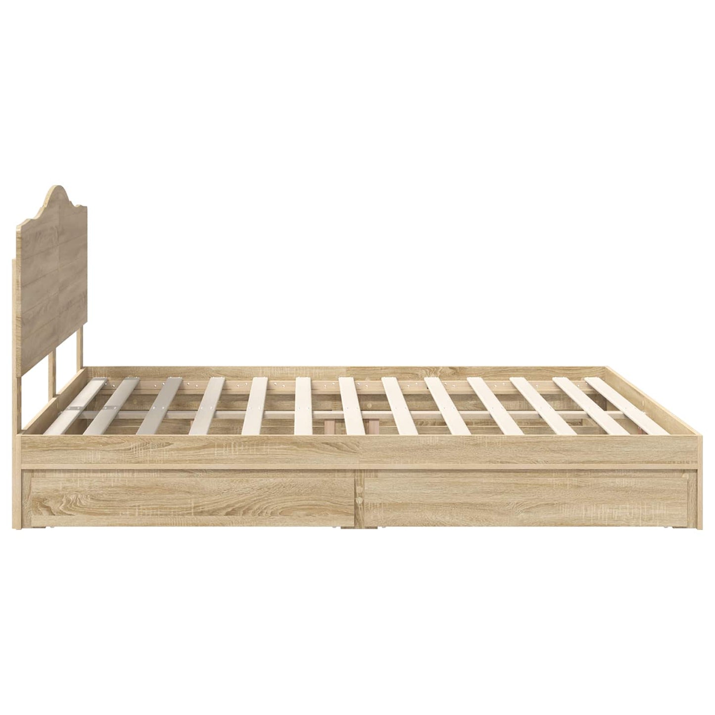 vidaXL Κρεβάτι Αποθήκης Δρύς Sonoma 180 x 200 cm Επεξεργασμένο ξύλο