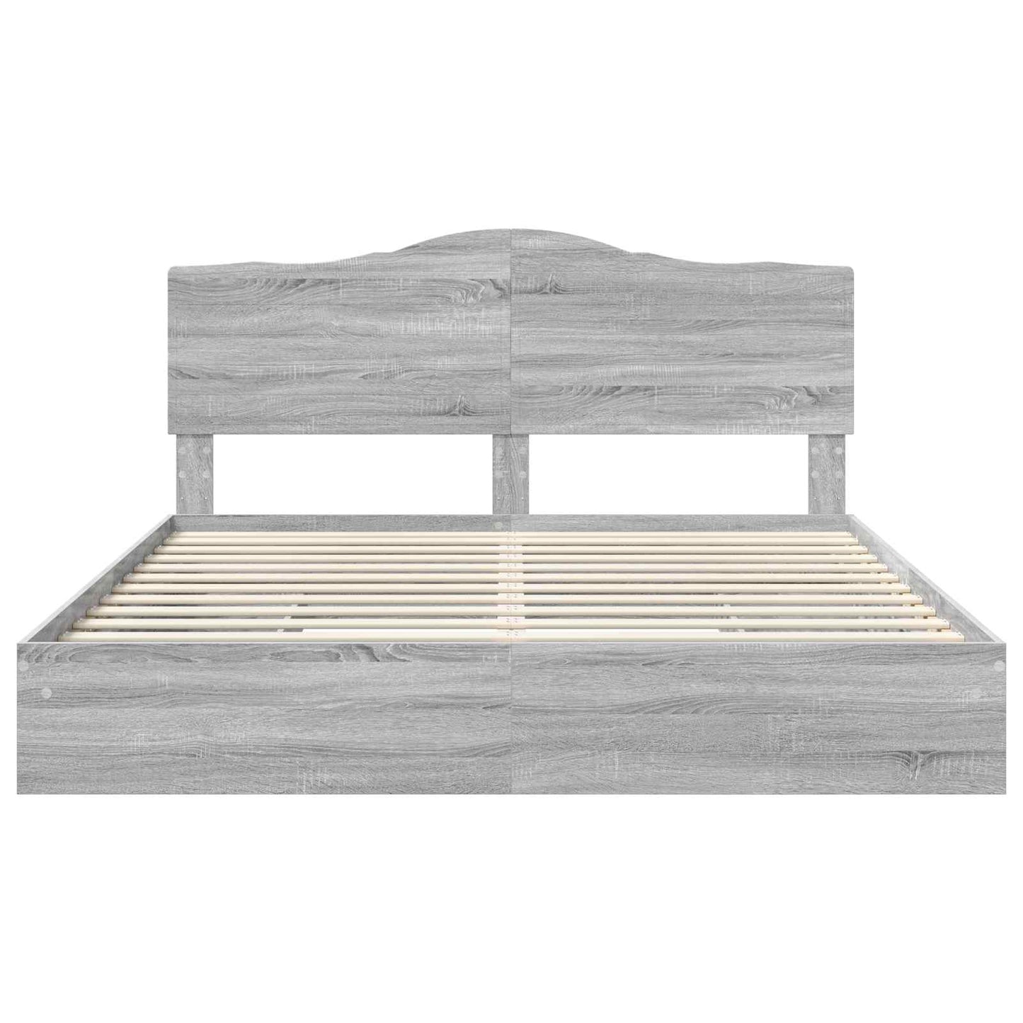 vidaXL Κρεβάτι Αποθήκης Γκρίζο Σονομα 180 x 200 cm Επεξεργασμένο ξύλο