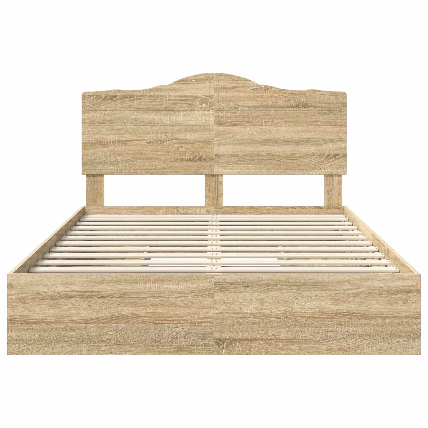 vidaXL Κρεβάτι Αποθήκης Δρύς Sonoma 160 x 200 cm Επεξεργασμένο ξύλο