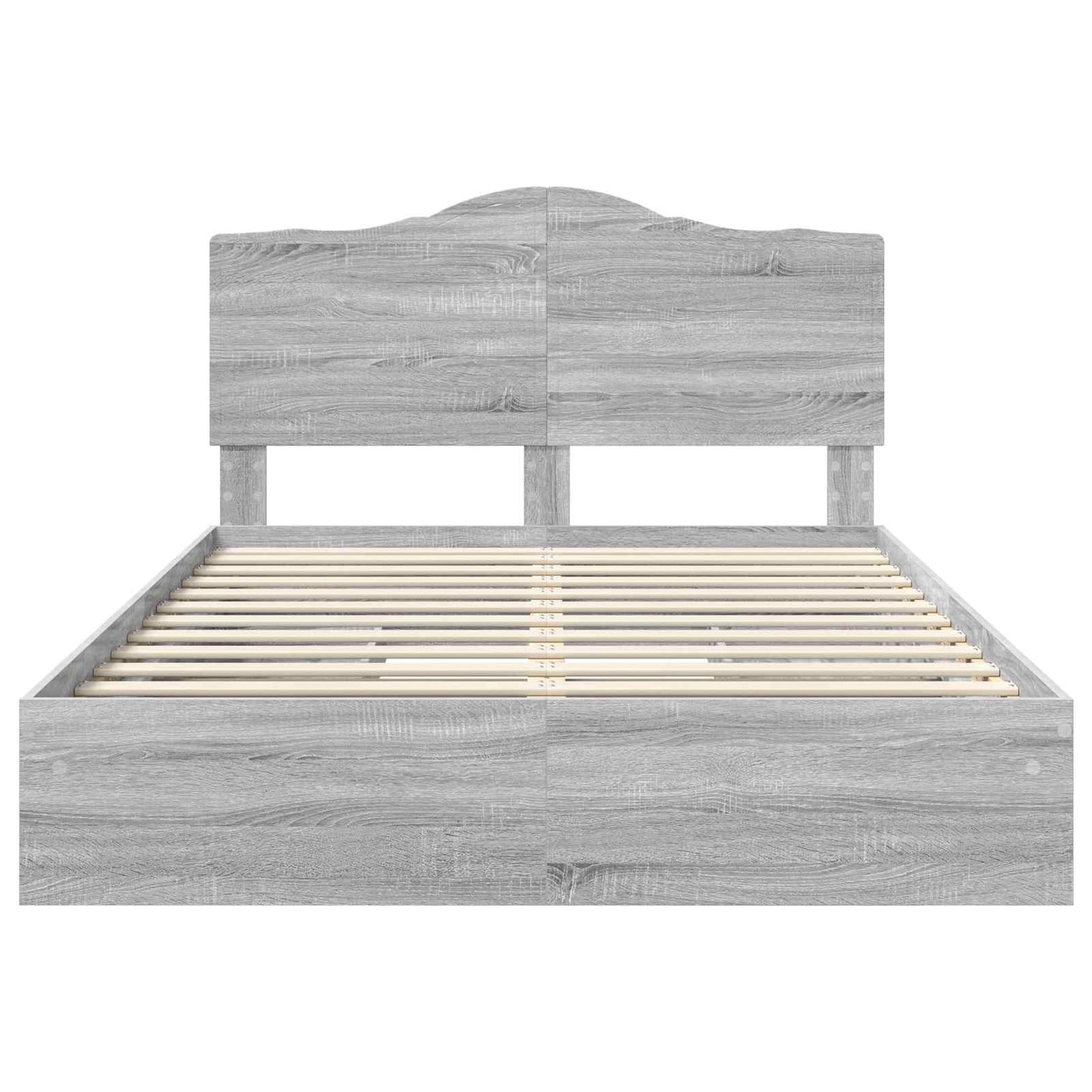 vidaXL Κρεβάτι Αποθήκης Γκρίζο Σονομα 160 x 200 cm Επεξεργασμένο ξύλο