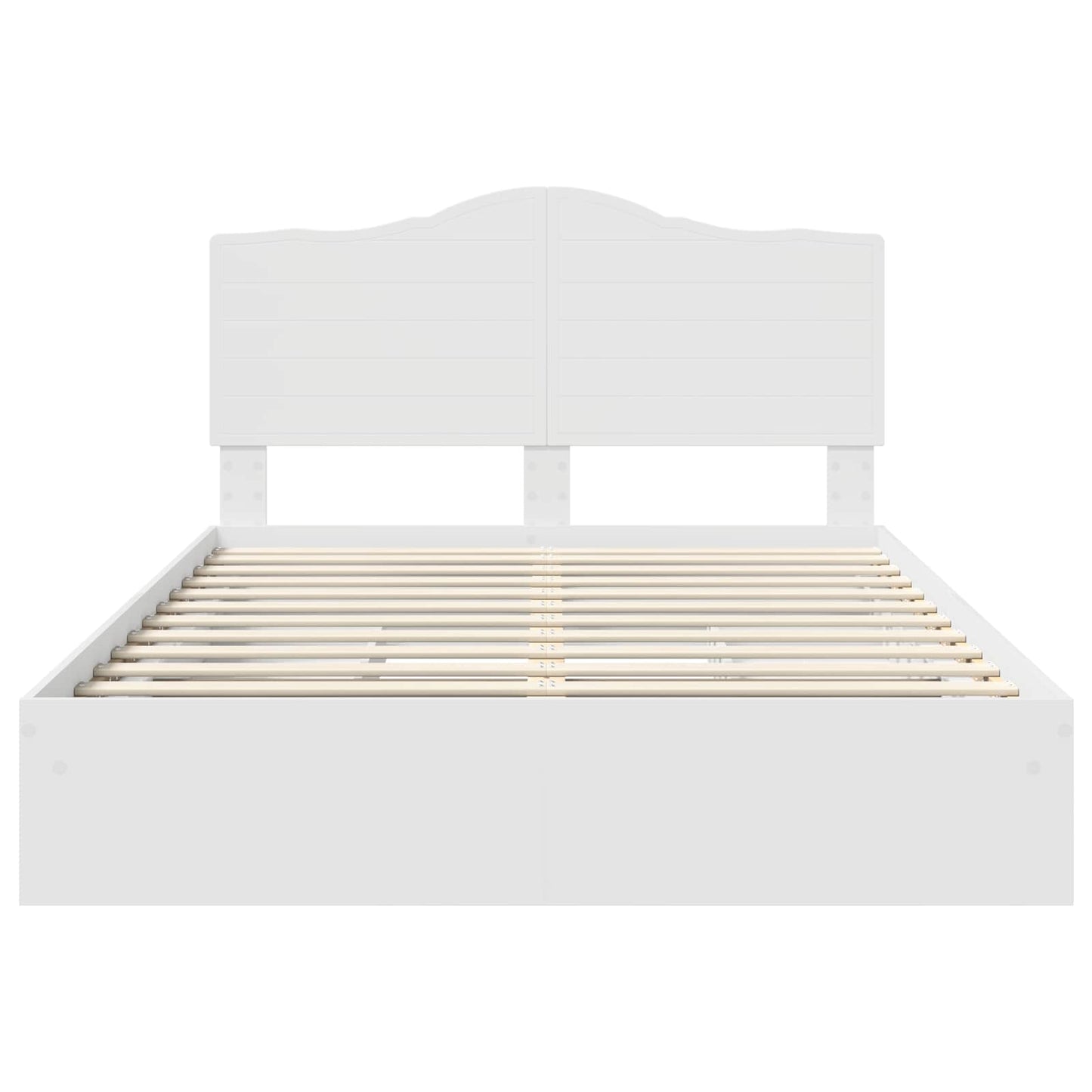 vidaXL Κρεβάτι Αποθήκης Λευκό 140 x 190 cm Επεξεργασμένο ξύλο