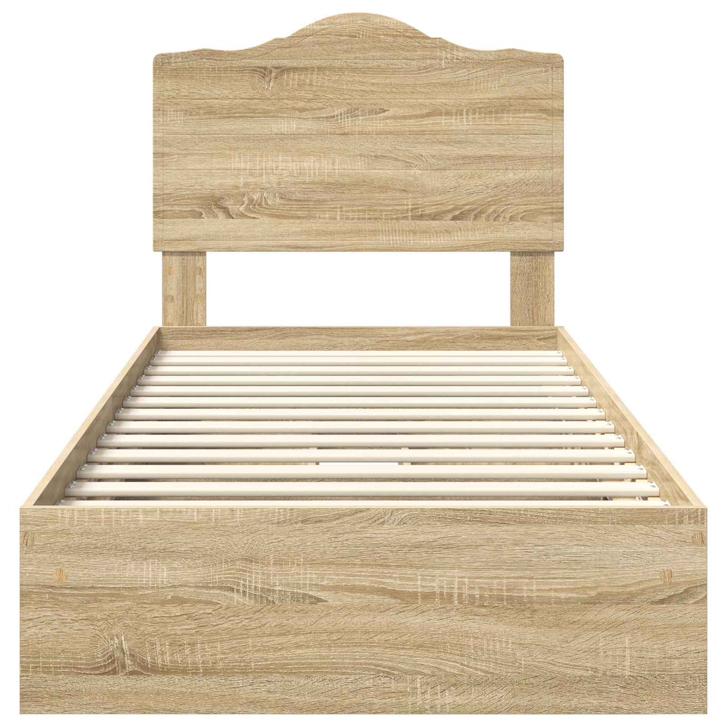 vidaXL Κρεβάτι Αποθήκης Δρύς Sonoma 90 x 200 cm Επεξεργασμένο ξύλο