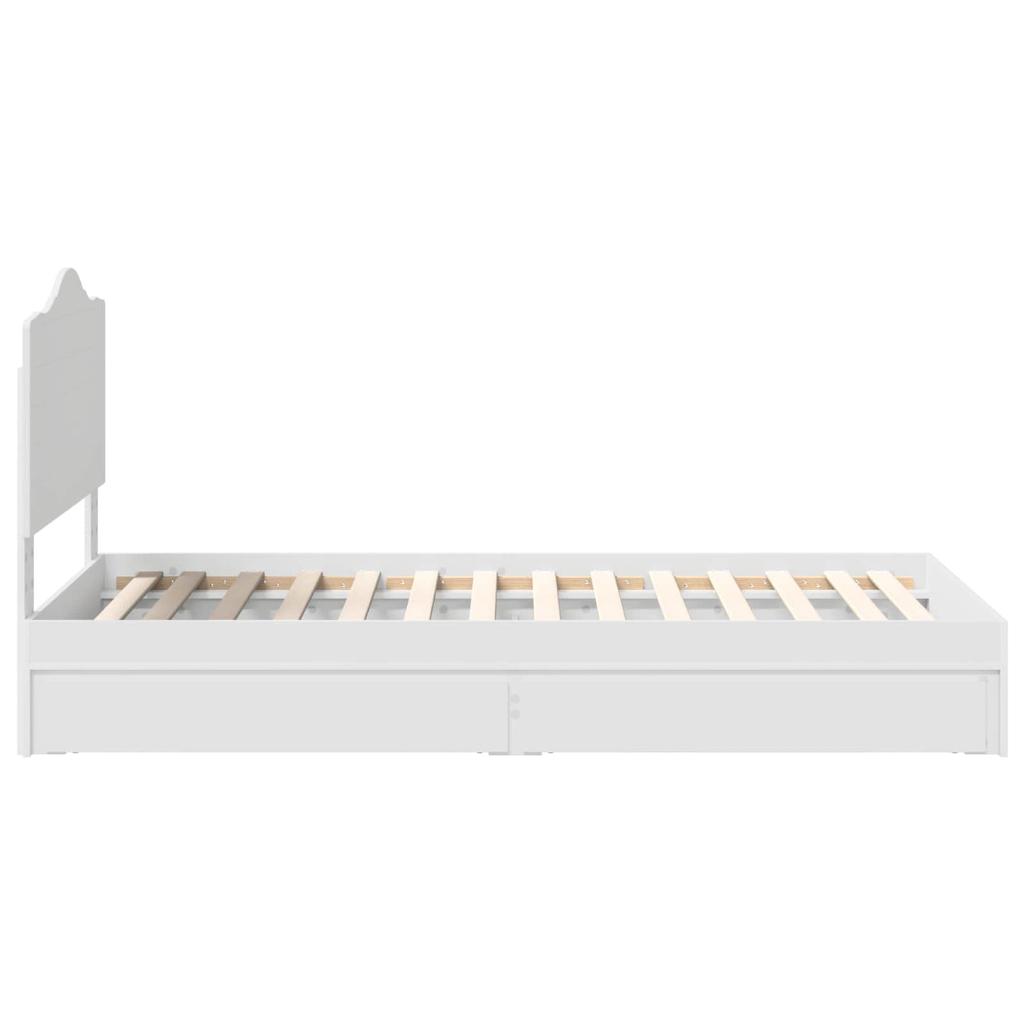 vidaXL Κρεβάτι Αποθήκης Λευκό 70 x 190 cm Επεξεργασμένο ξύλο