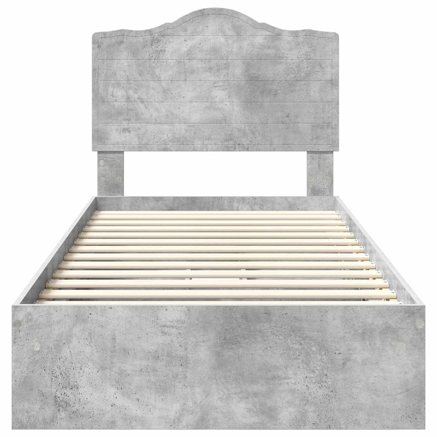 vidaXL Κρεβάτι Αποθήκης Σκυρόδεμα Γκρι 70 x 190 cm Επεξεργασμένο ξύλο