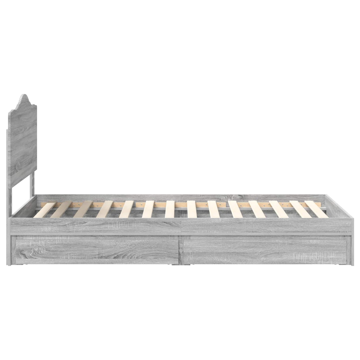 vidaXL Κρεβάτι Αποθήκης Γκρίζο Σονομα 70 x 190 cm Επεξεργασμένο ξύλο