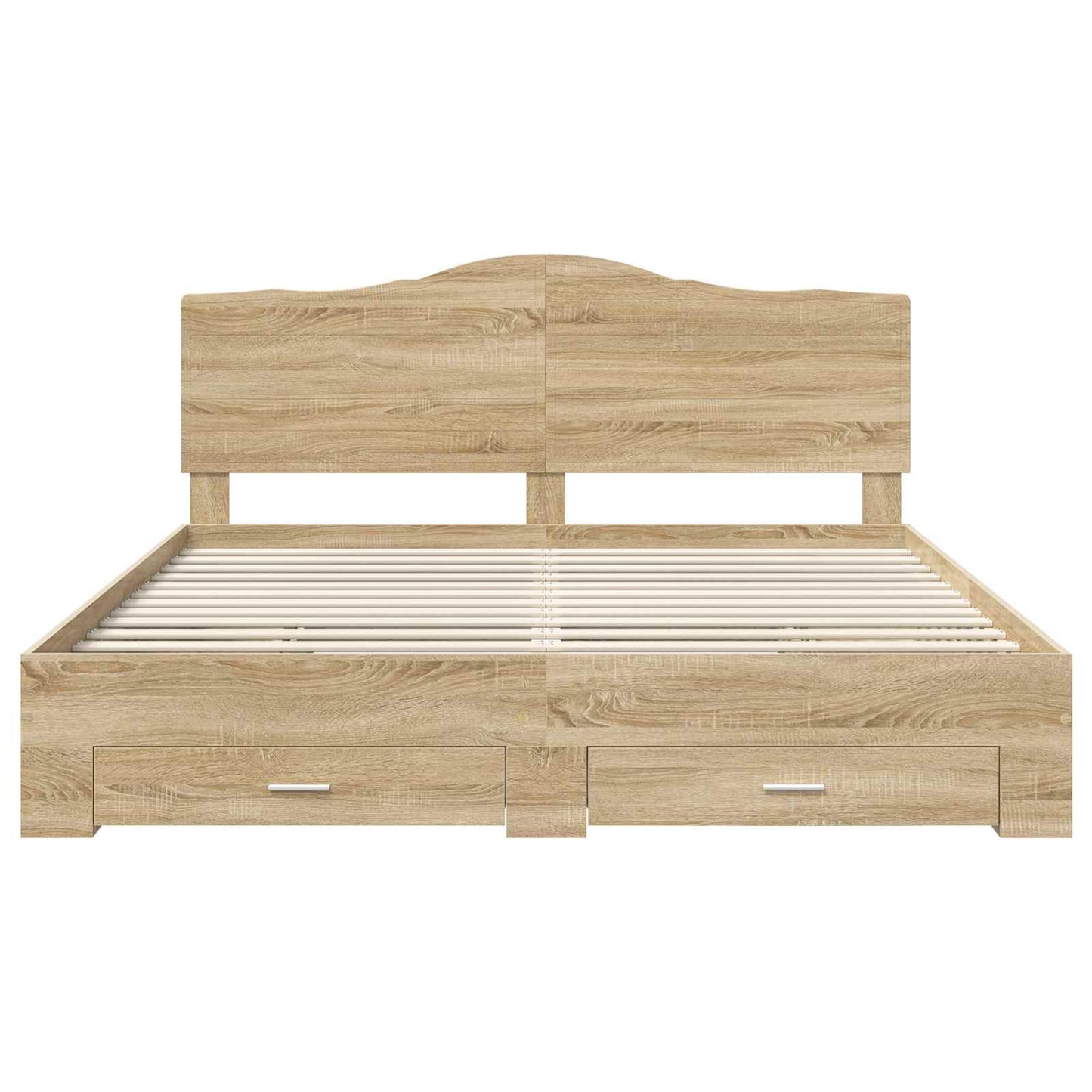 vidaXL Σκελετός Κρεβατιού Δρύς Sonoma 200 x 200 cm Επεξεργασμένο ξύλο