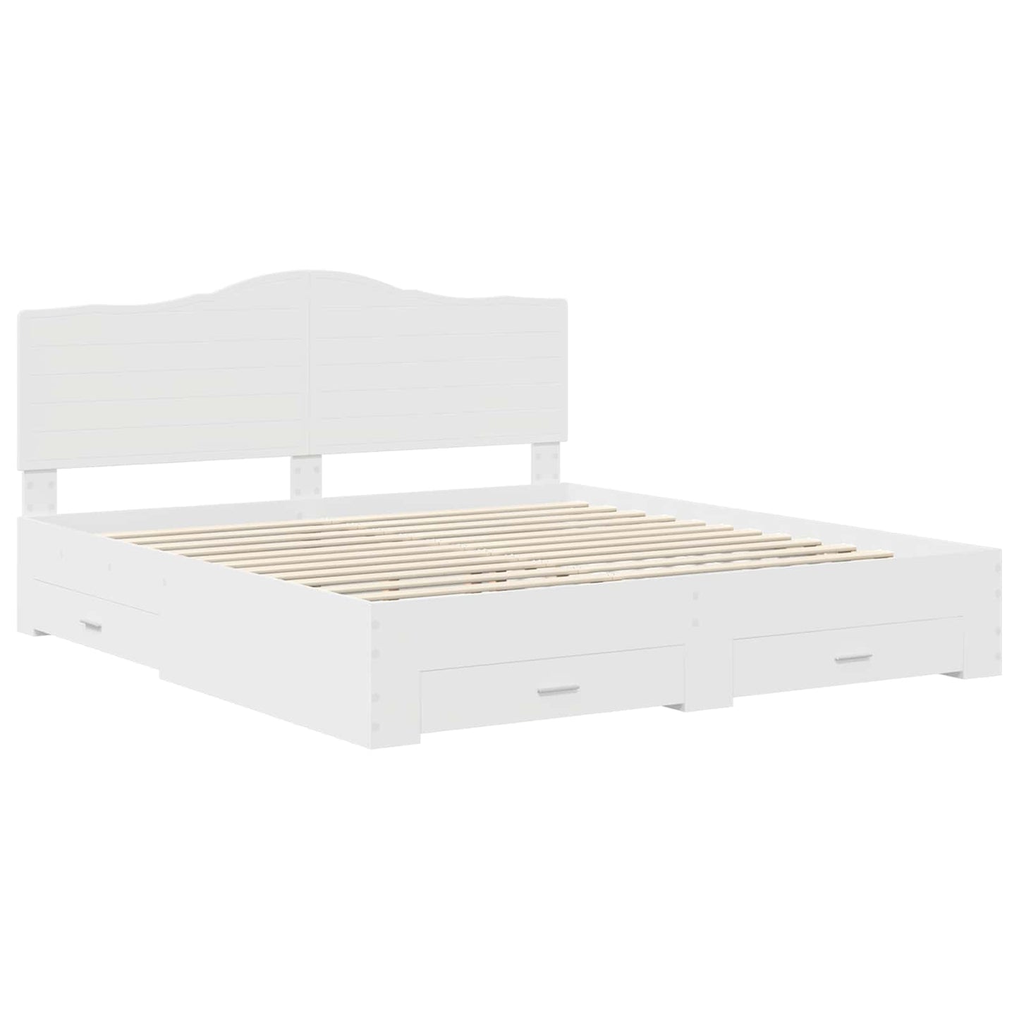 vidaXL Σκελετός Κρεβατιού Λευκό 180 x 200 cm Επεξεργασμένο ξύλο