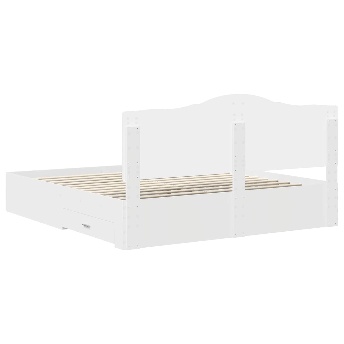 vidaXL Σκελετός Κρεβατιού Λευκό 180 x 200 cm Επεξεργασμένο ξύλο