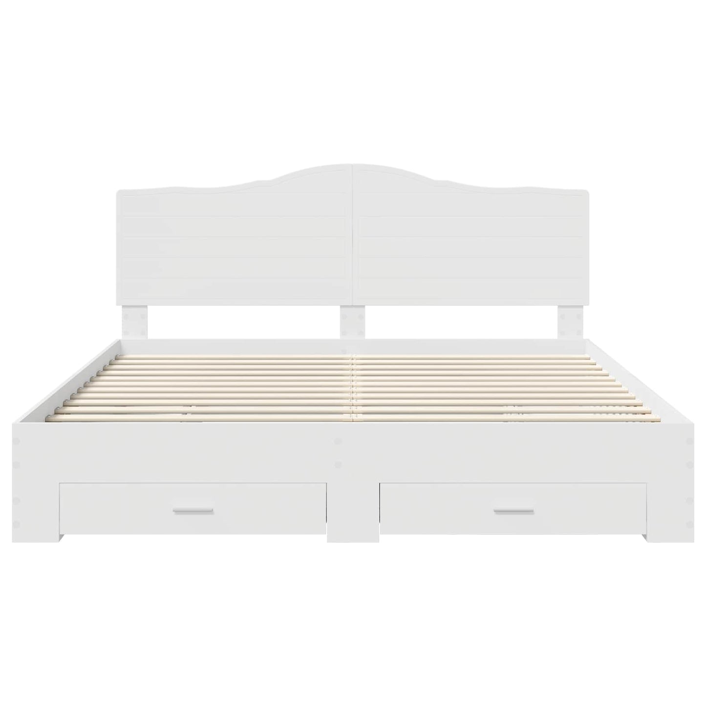 vidaXL Σκελετός Κρεβατιού Λευκό 180 x 200 cm Επεξεργασμένο ξύλο