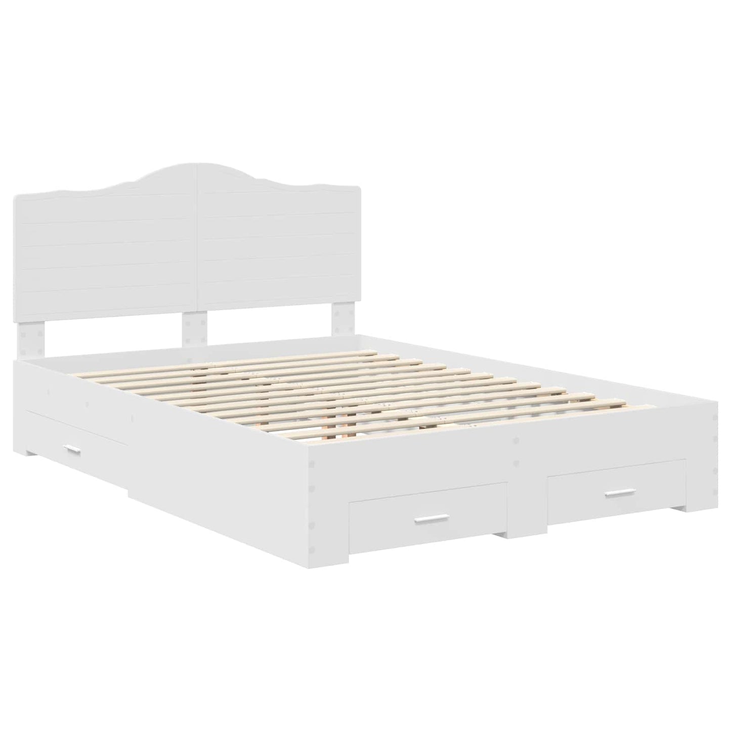 vidaXL Σκελετός Κρεβατιού Λευκό 160 x 200 cm Επεξεργασμένο ξύλο