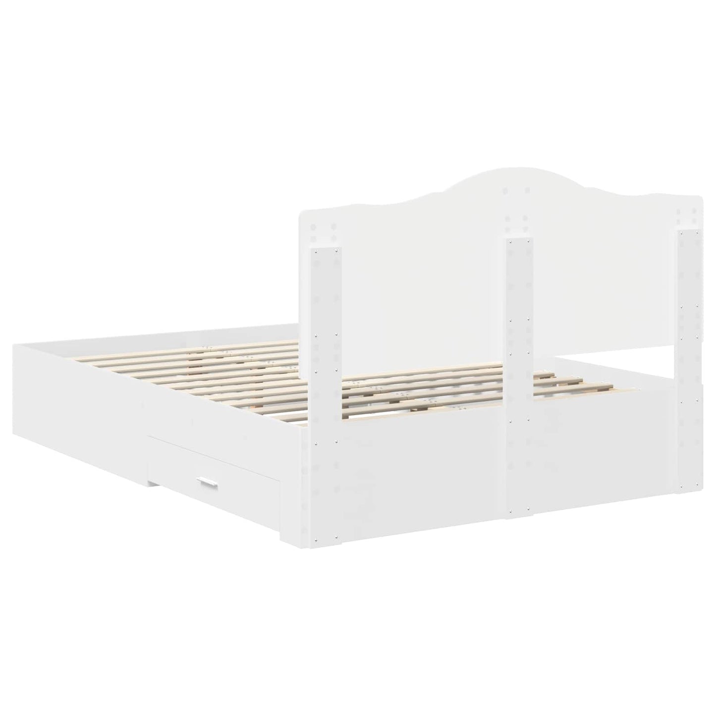 vidaXL Σκελετός Κρεβατιού Λευκό 160 x 200 cm Επεξεργασμένο ξύλο