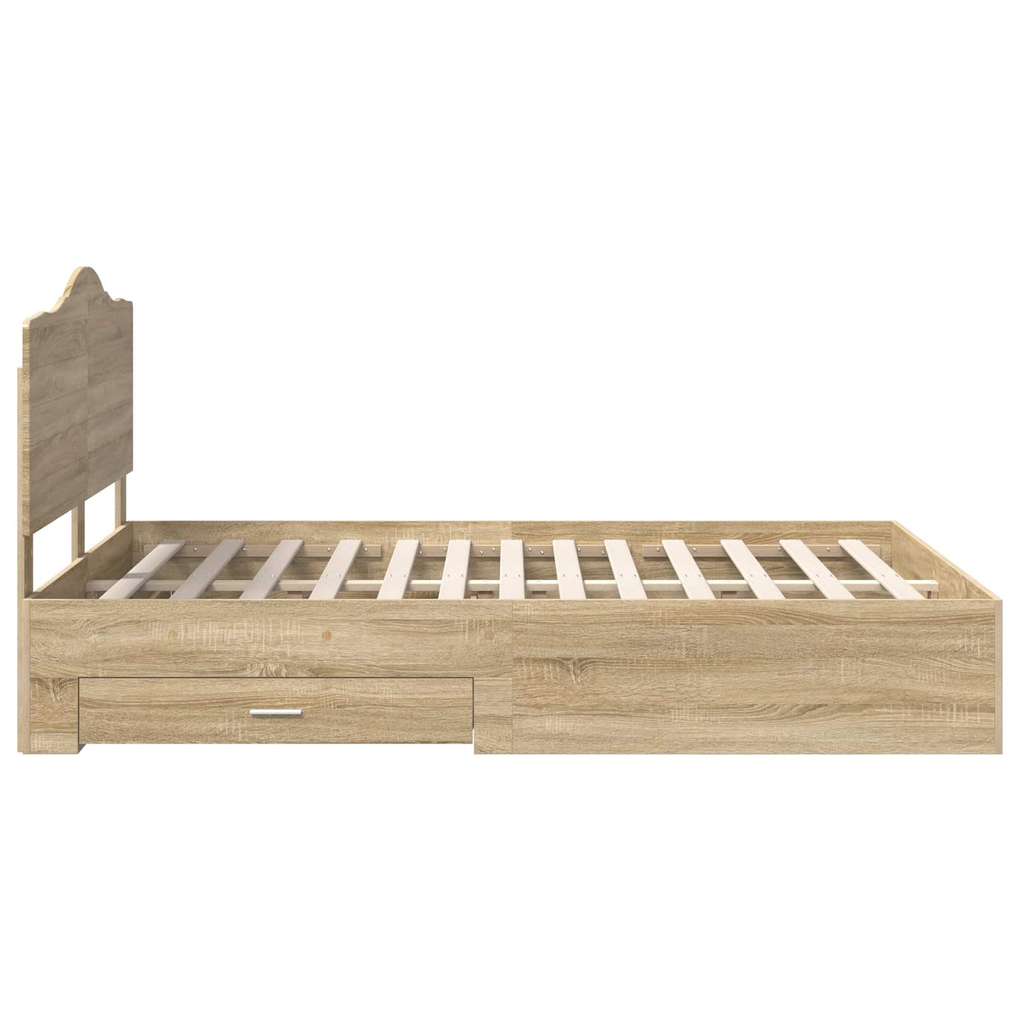 vidaXL Σκελετός Κρεβατιού Δρύς Sonoma 150 x 200 cm Επεξεργασμένο ξύλο