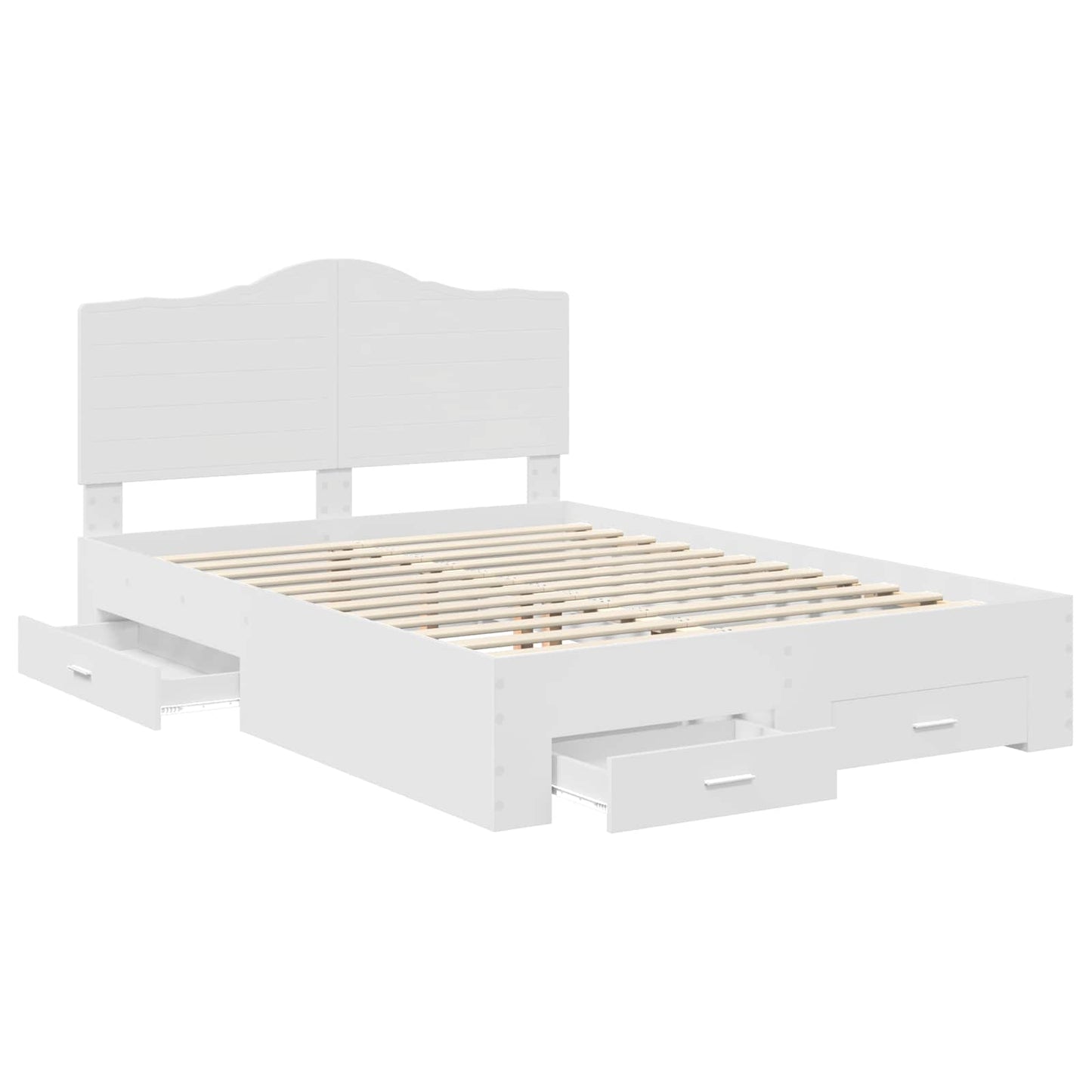 vidaXL Σκελετός Κρεβατιού Λευκό 140 x 190 cm Επεξεργασμένο ξύλο