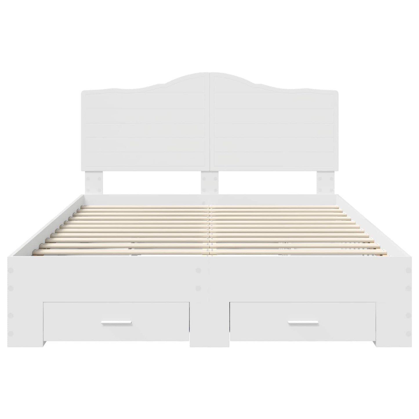 vidaXL Σκελετός Κρεβατιού Λευκό 140 x 190 cm Επεξεργασμένο ξύλο