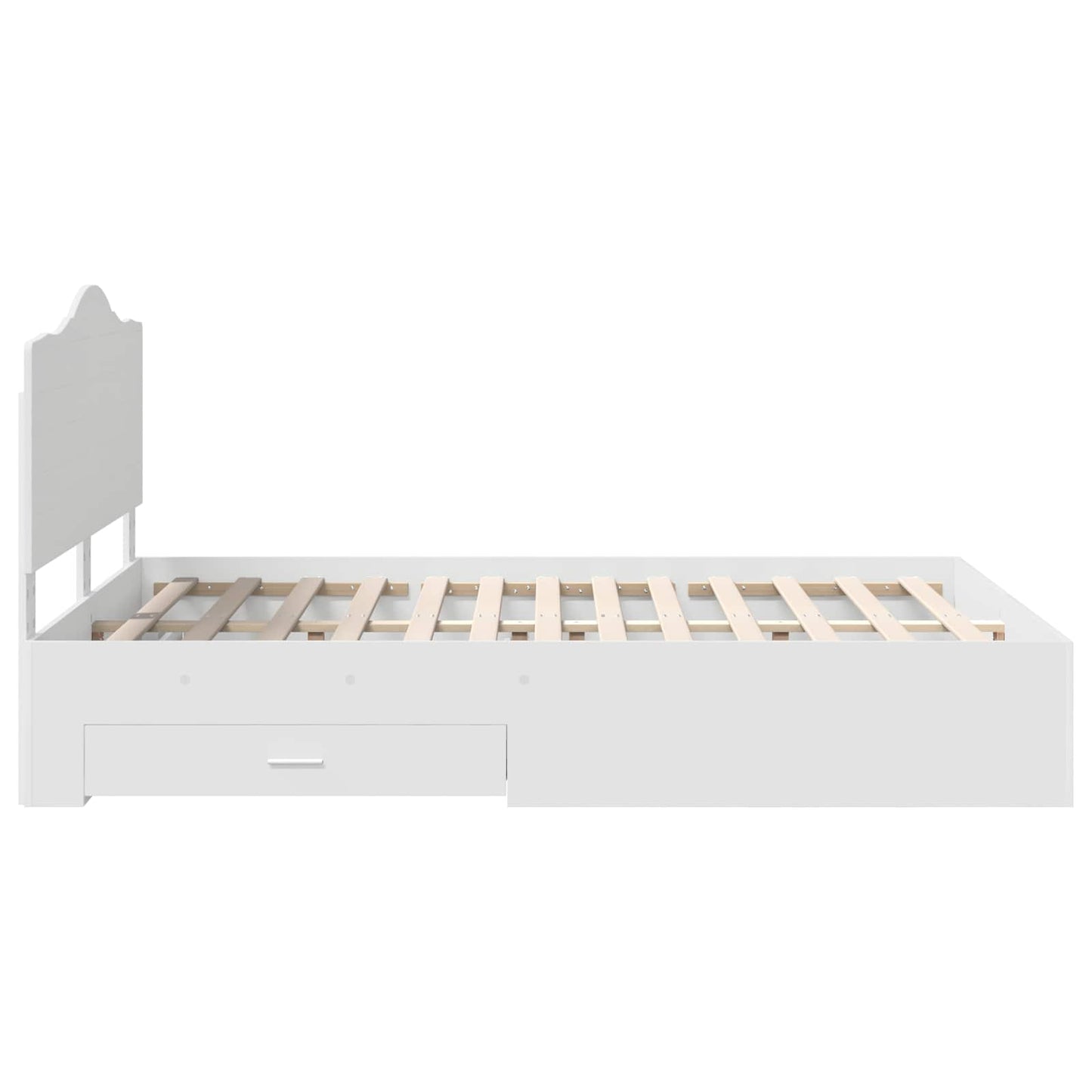 vidaXL Σκελετός Κρεβατιού Λευκό 140 x 190 cm Επεξεργασμένο ξύλο