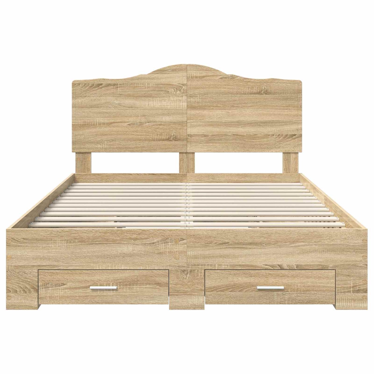 vidaXL Σκελετός Κρεβατιού Δρύς Sonoma 140 x 190 cm Επεξεργασμένο ξύλο