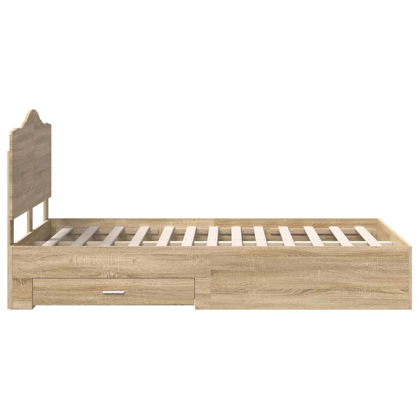 vidaXL Σκελετός Κρεβατιού Δρύς Sonoma 135 x 190 cm Επεξεργασμένο ξύλο
